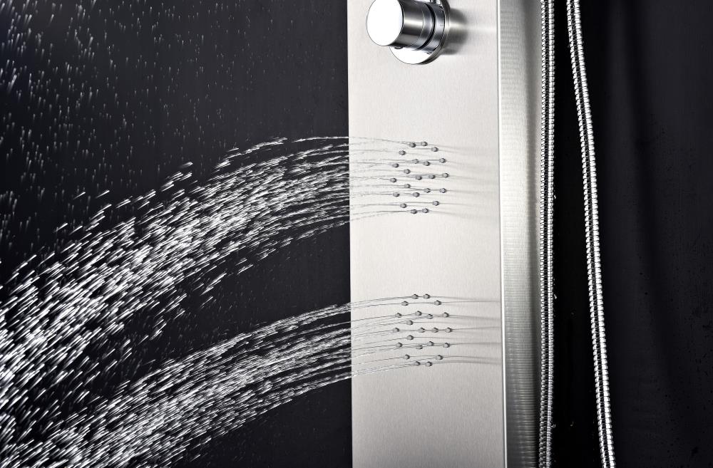 ANZZI Prairie Brushed Steel 4-Spray Shower Panel System (Valve Included)