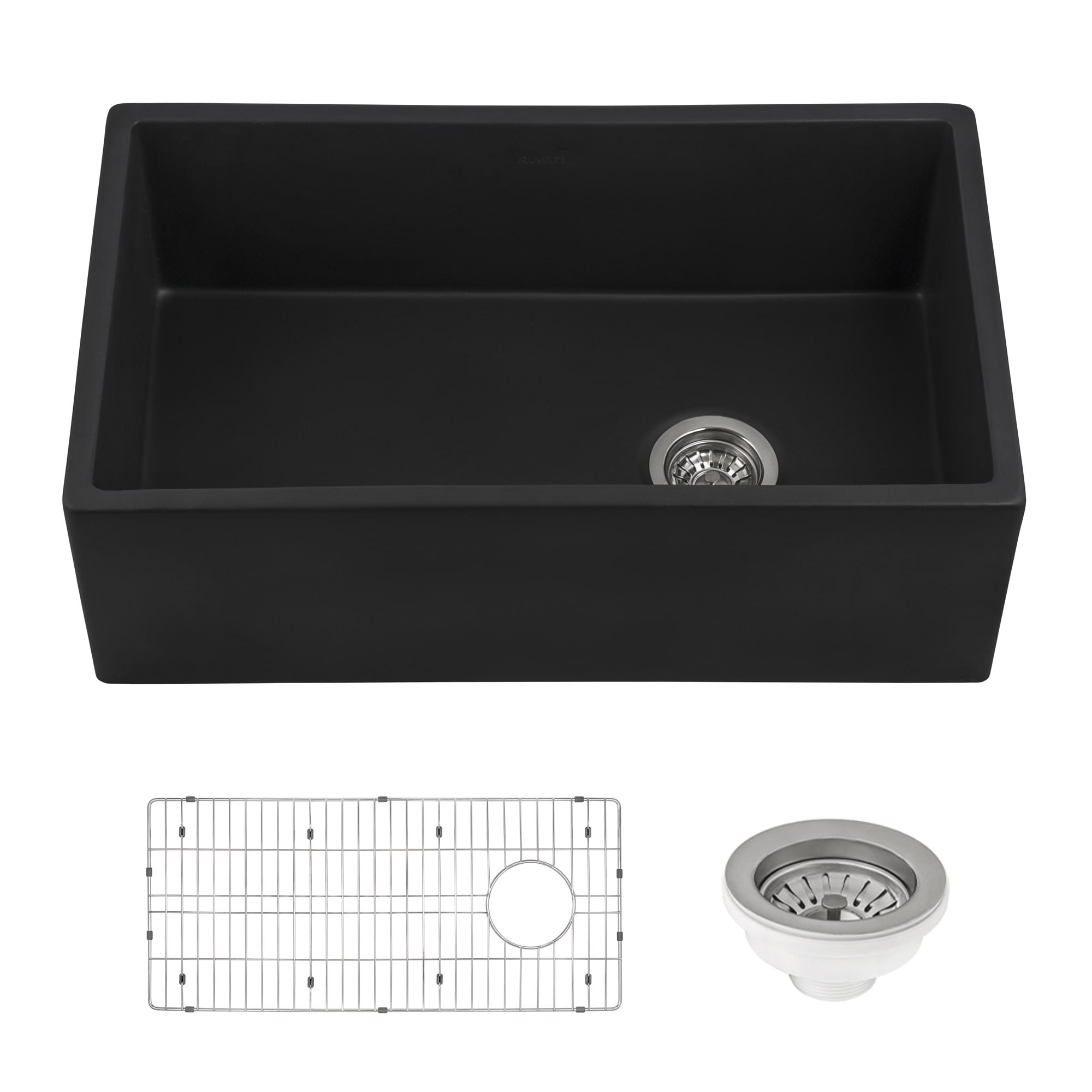 Ruvati RVL4018MBK Kitchen-Sinks - View #2