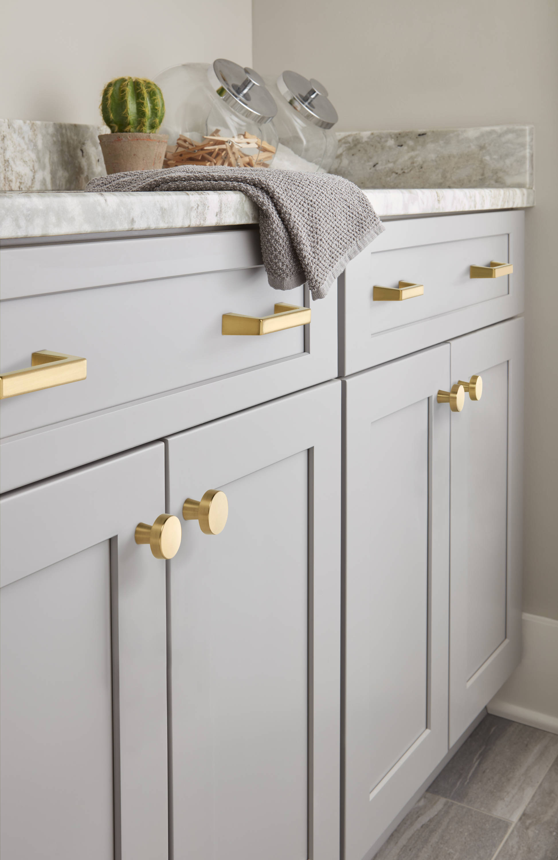 Champagne Bronze Matte Modern Industrial Bar Pull with Mounting Hardware