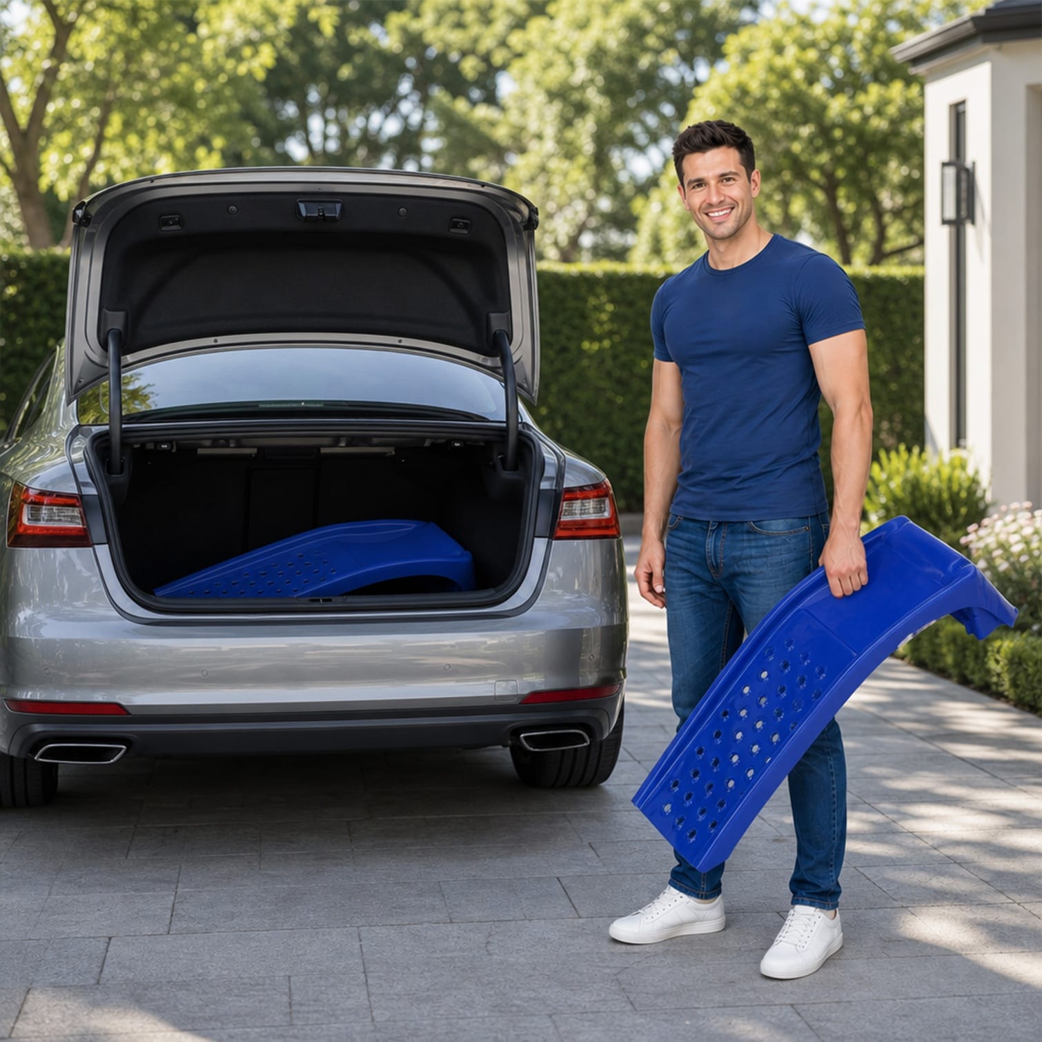 SunJet Ramp - Traction-Grip Steel Auto Service Ramps with 9-Inch Lift ...