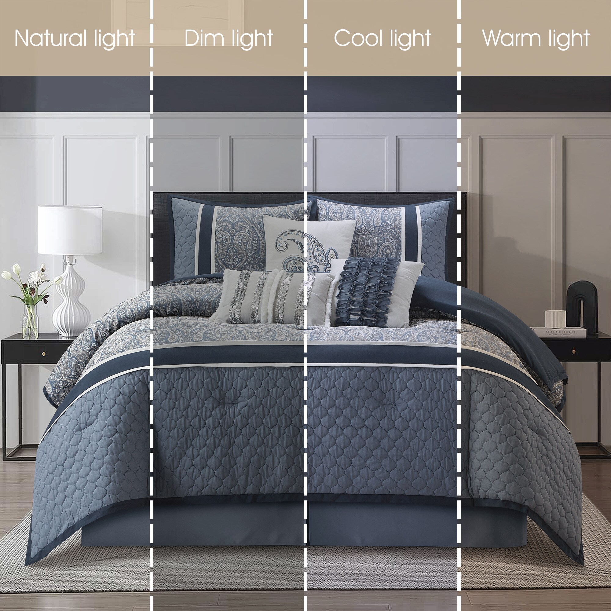 Nanshing GERALDINE7-CK-NAVY bedding - View #7