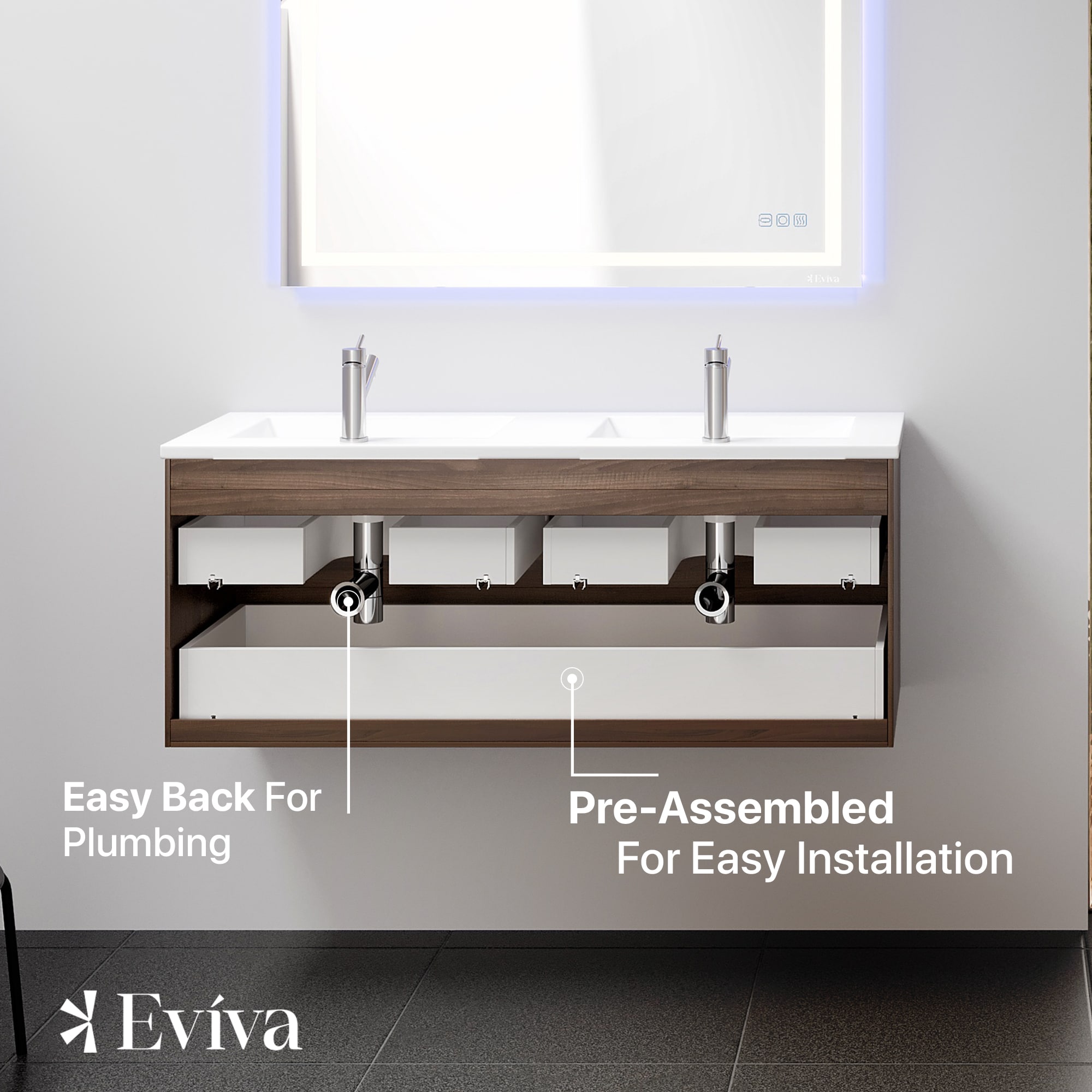 Eviva EVVN548-48WN Bath-Vanity-Combo - View #6