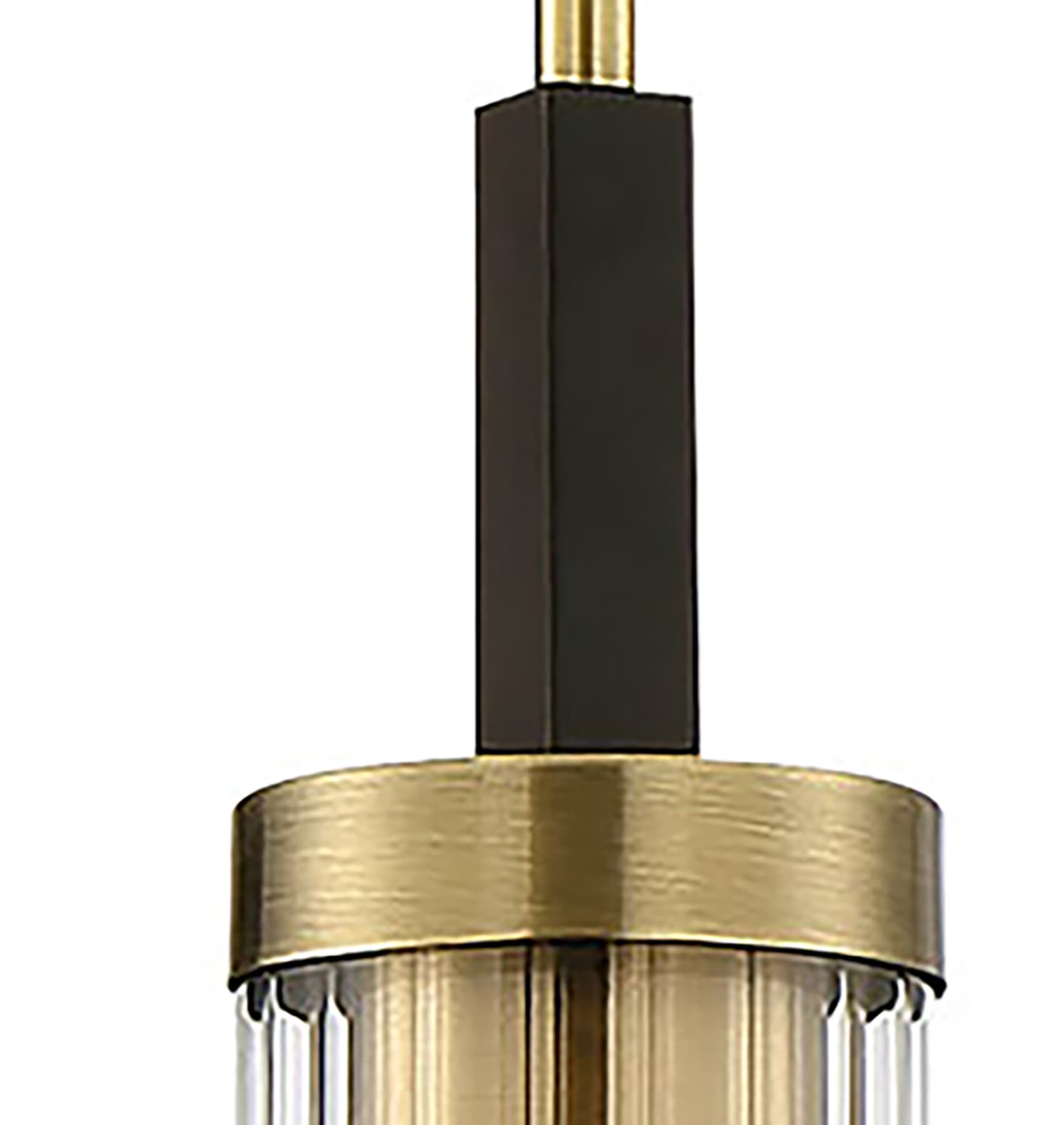 Ainsley Court Aged Bronze Mini Pendant with Clear Glass Shade
