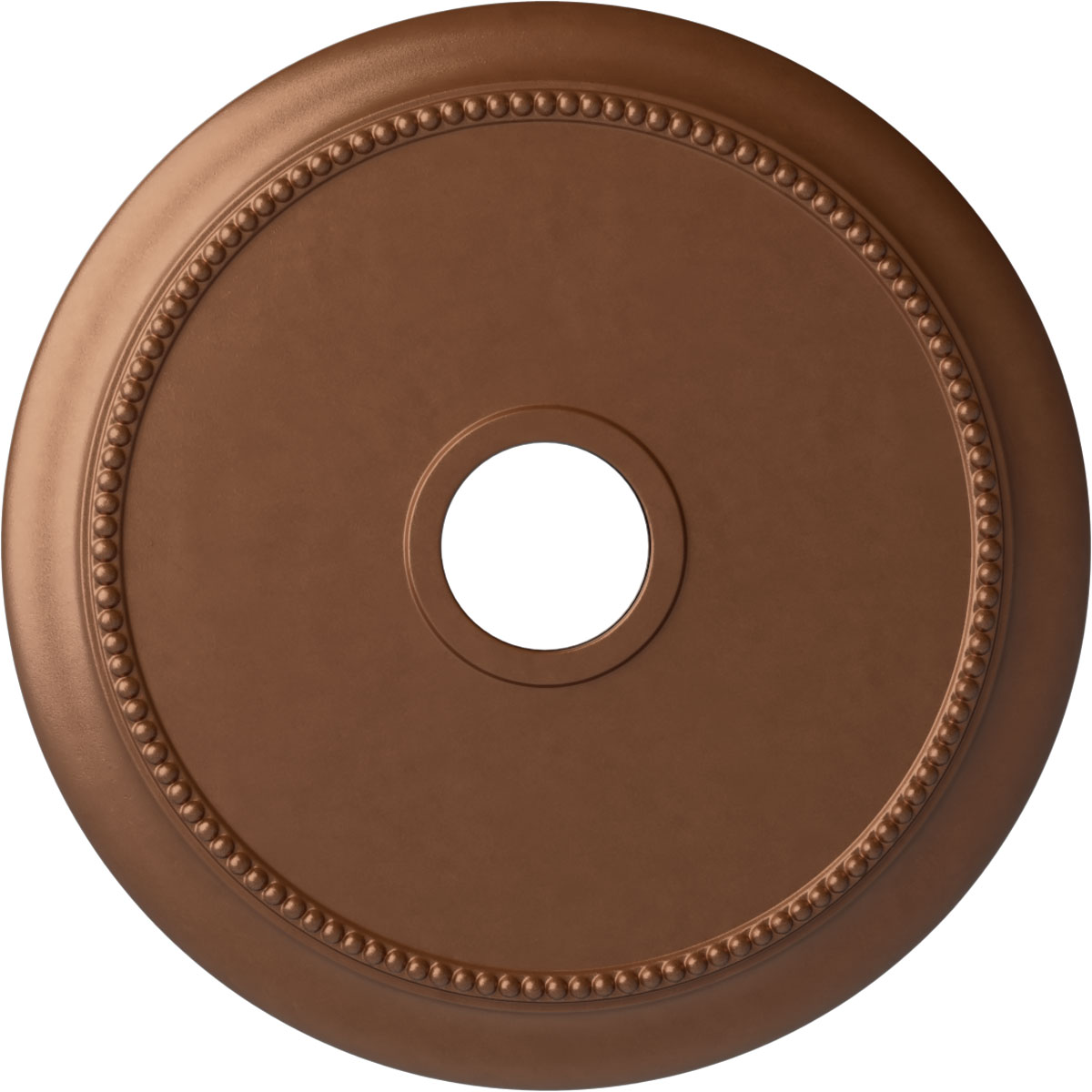 Ekena Millwork CM24CRPOS Crendon 24.125-in W x 24.125-in L Painted Polished Copper Polyurethane Whole Ceiling Medallion