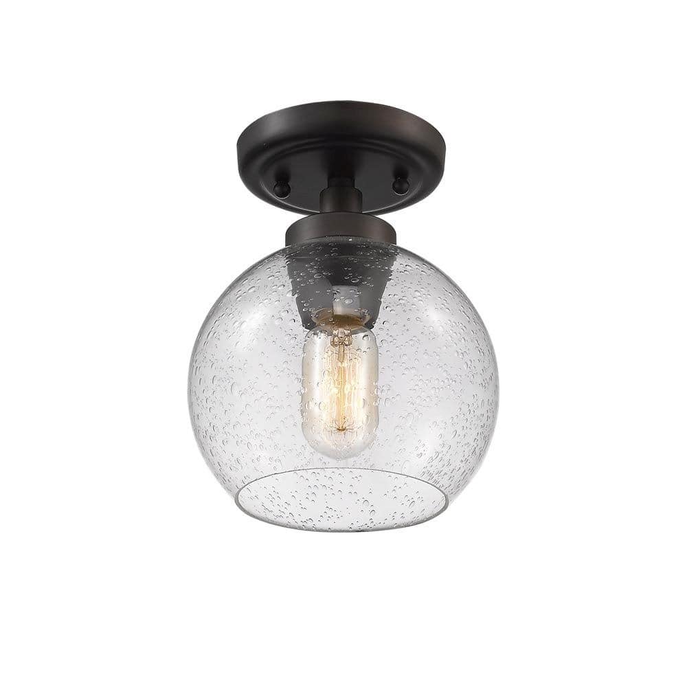 Golden Lighting A-GL-4855-FM BLK-VMG flushmounts - View #3