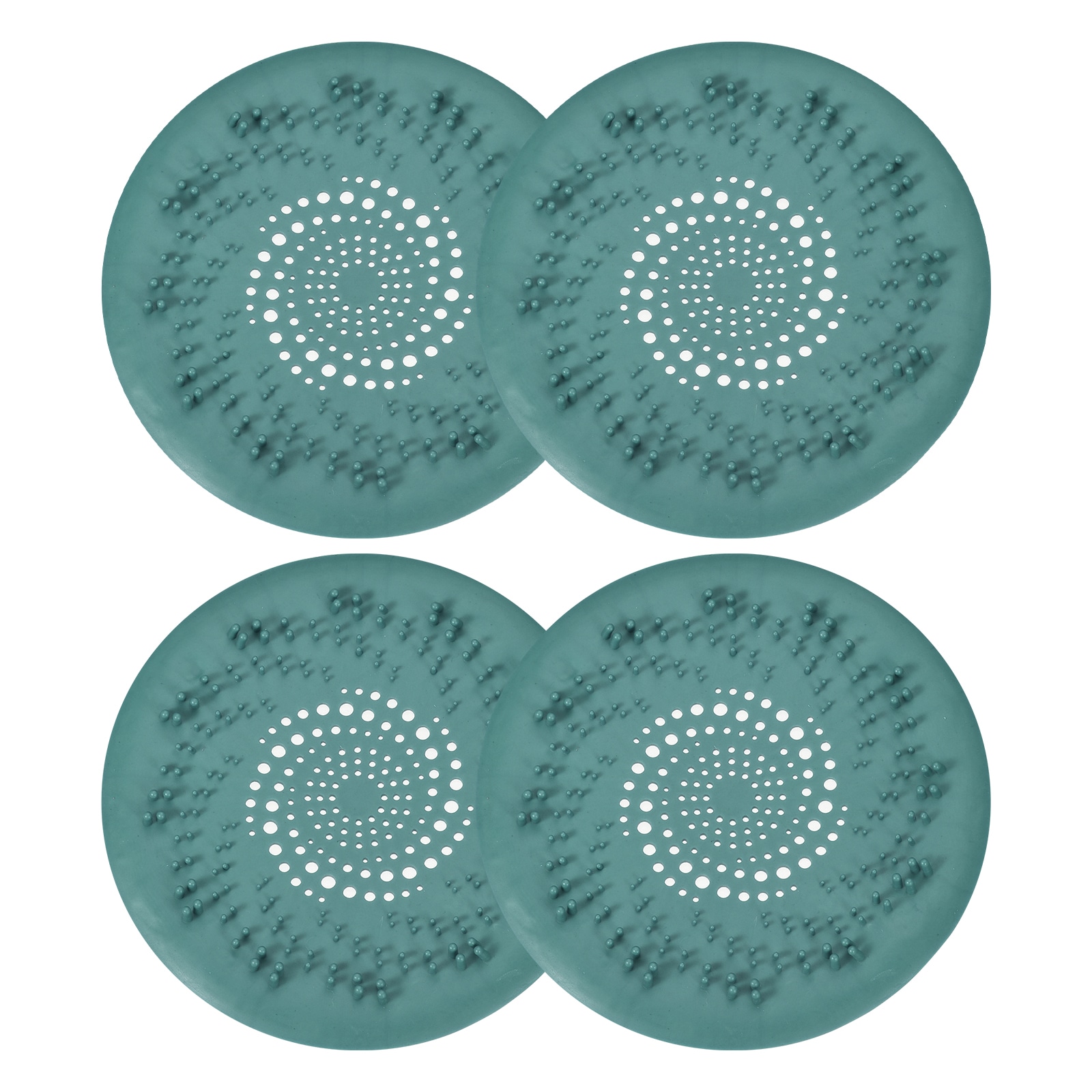 Unique Bargains - Hair Drain Catcher 5.91inch Round Tub Drain Covers Drain Protector with Suction...