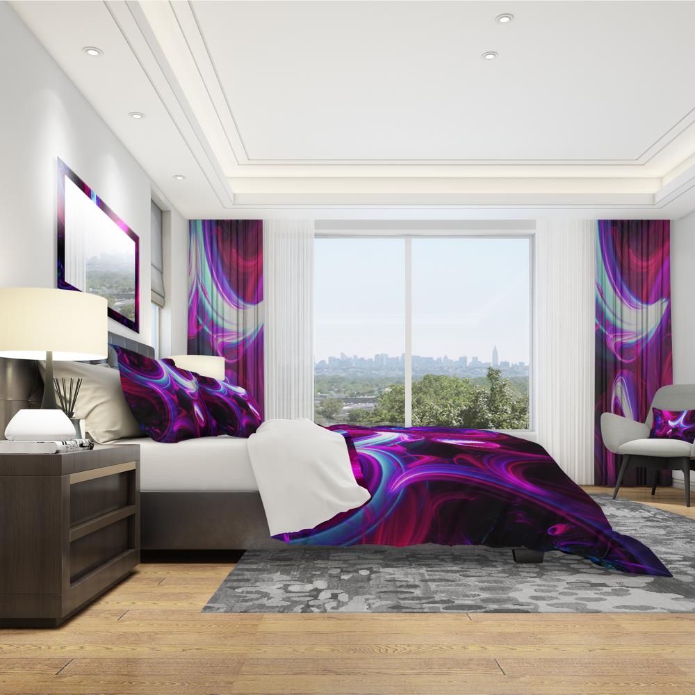 Designart 3-Piece Purple Queen Duvet Cover Set in the Bedding Sets ...