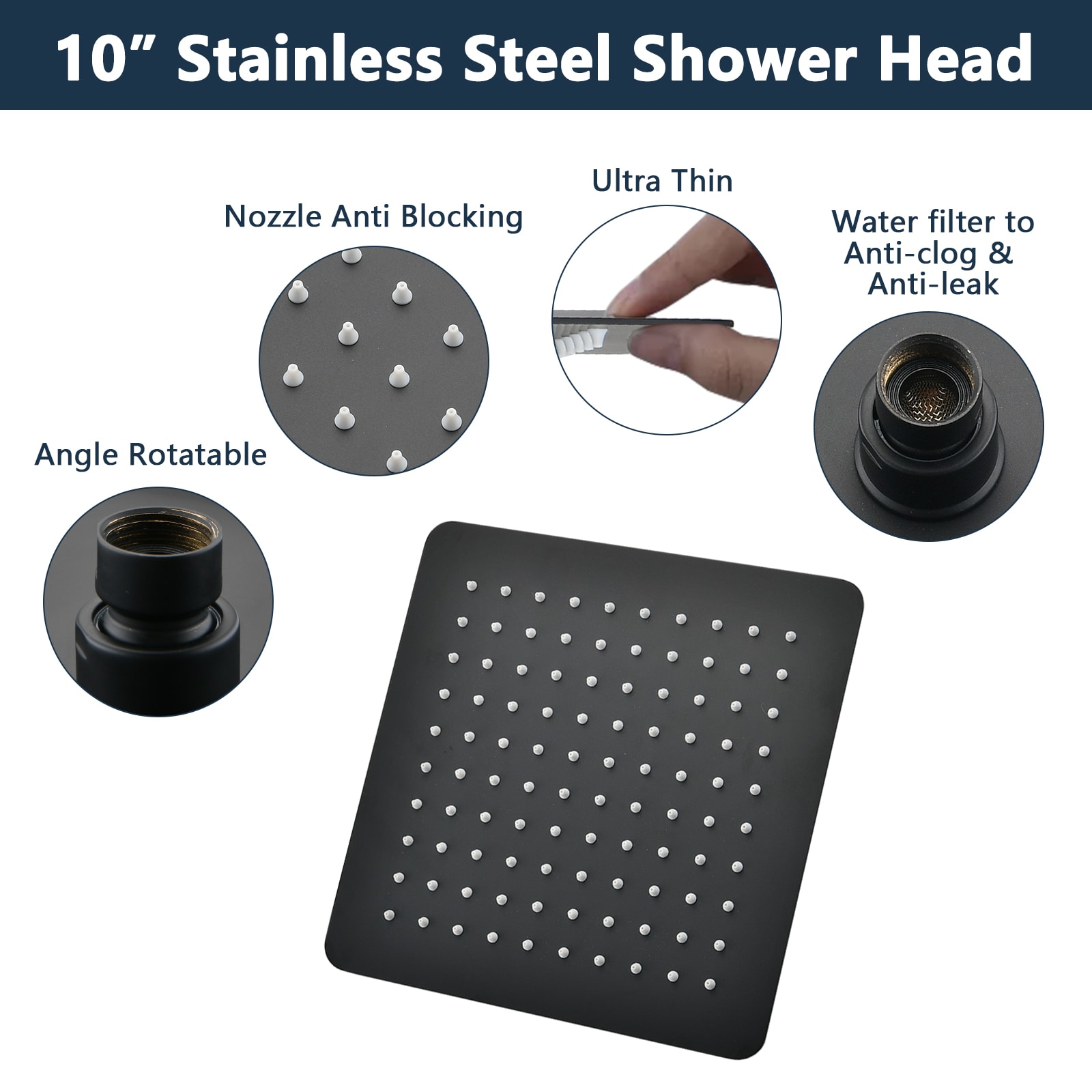 GRANDJOY SP03-BN Fixed-Showerhead - View #3