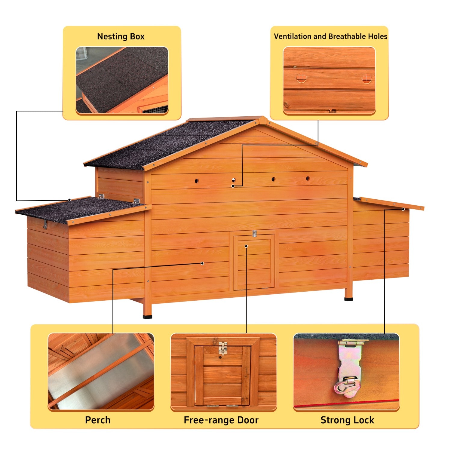 Mondawe MO-OU36973 Chicken-Coops-Rabbit-Hutches - View #4