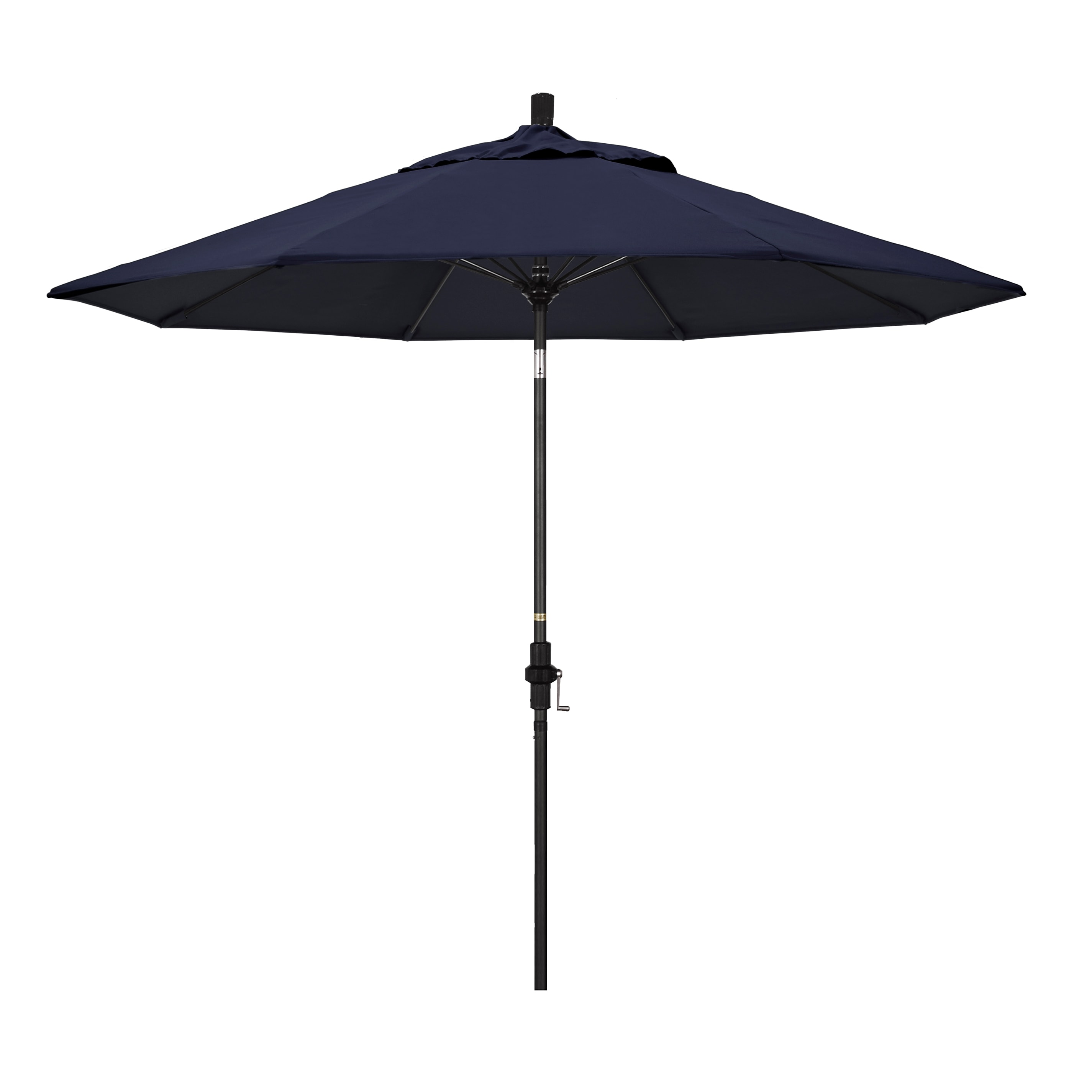 California Umbrella GSCUF908705-5439 9-ft Aluminum Blue Auto-tilt Market Patio Umbrella