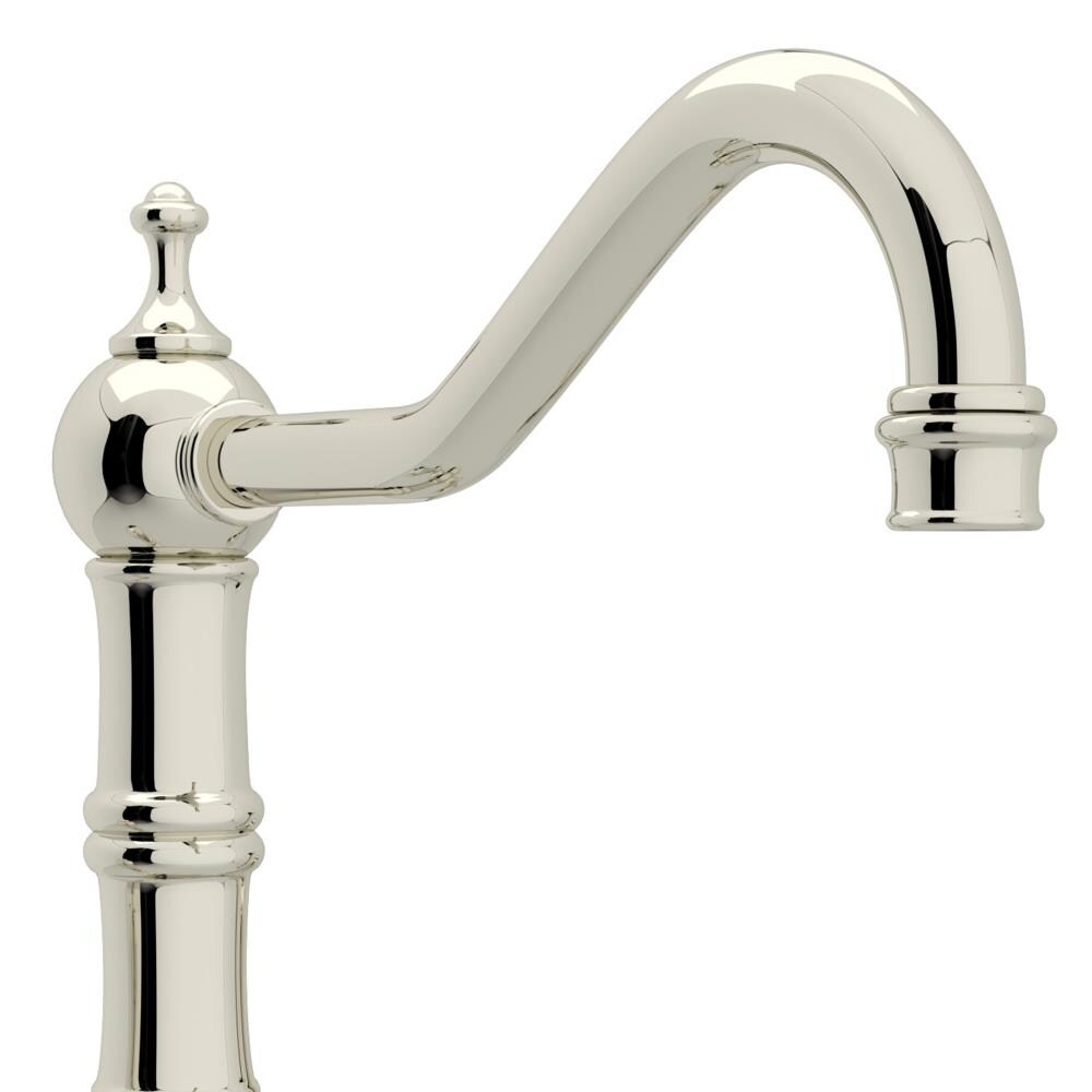 Rohl Perrin And Rowe Polished Nickel Double Handle Kitchen Faucet Side   08868678 