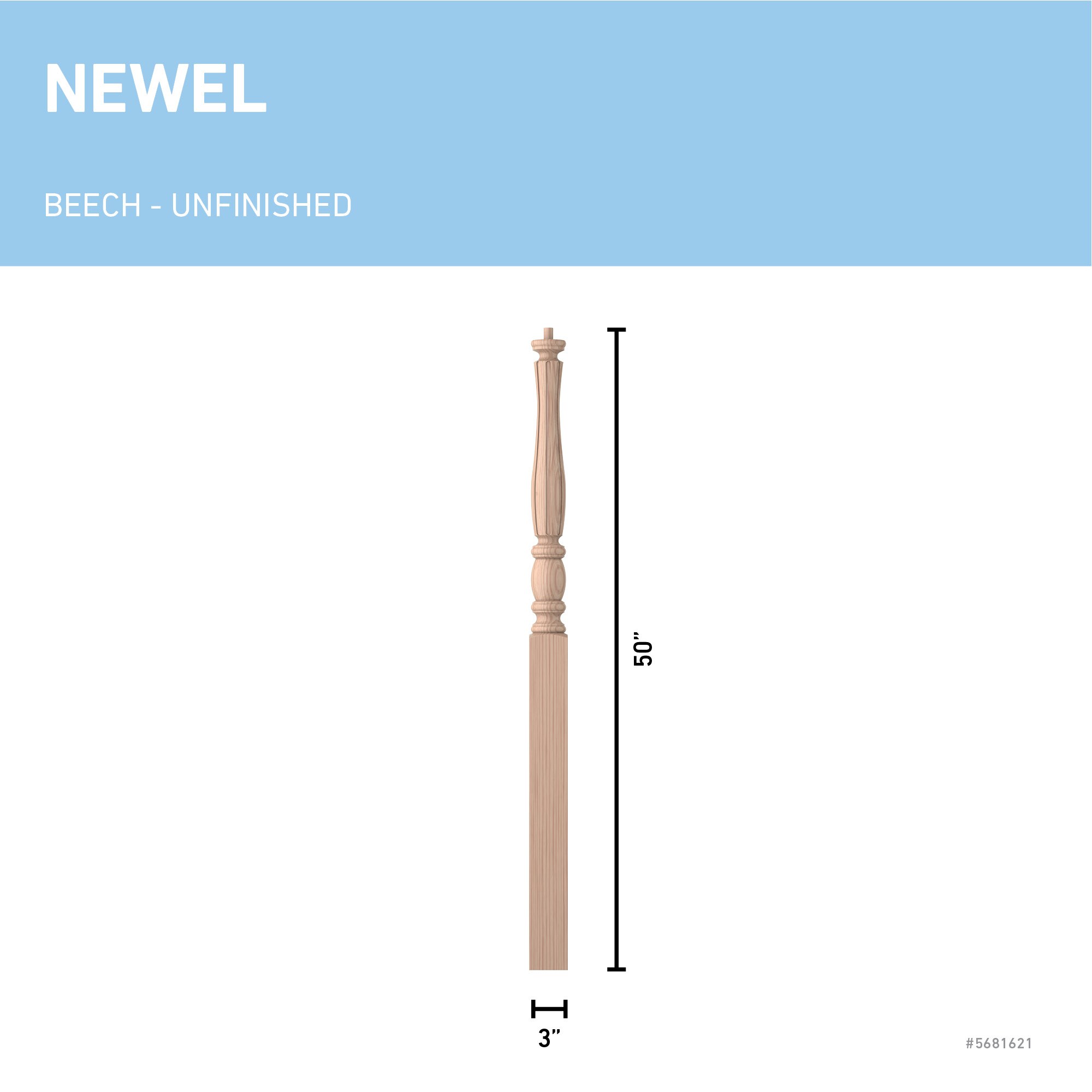 L.J. Smith Stair Systems LJF-3214-B Interior-Stairpart-Newel-Posts - View #3