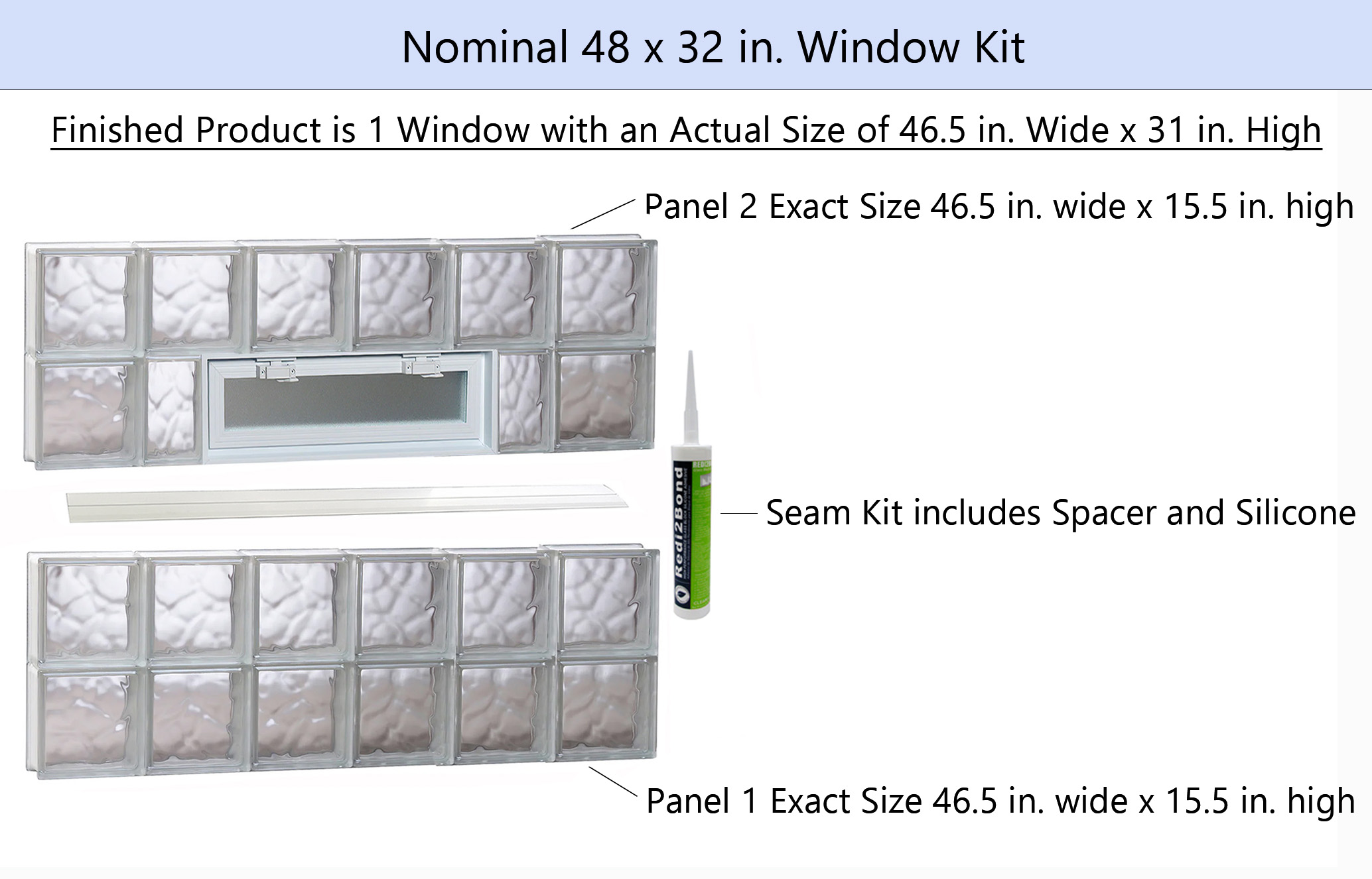 REDI2SET V4832DC Glass-Block-Windows - View #2