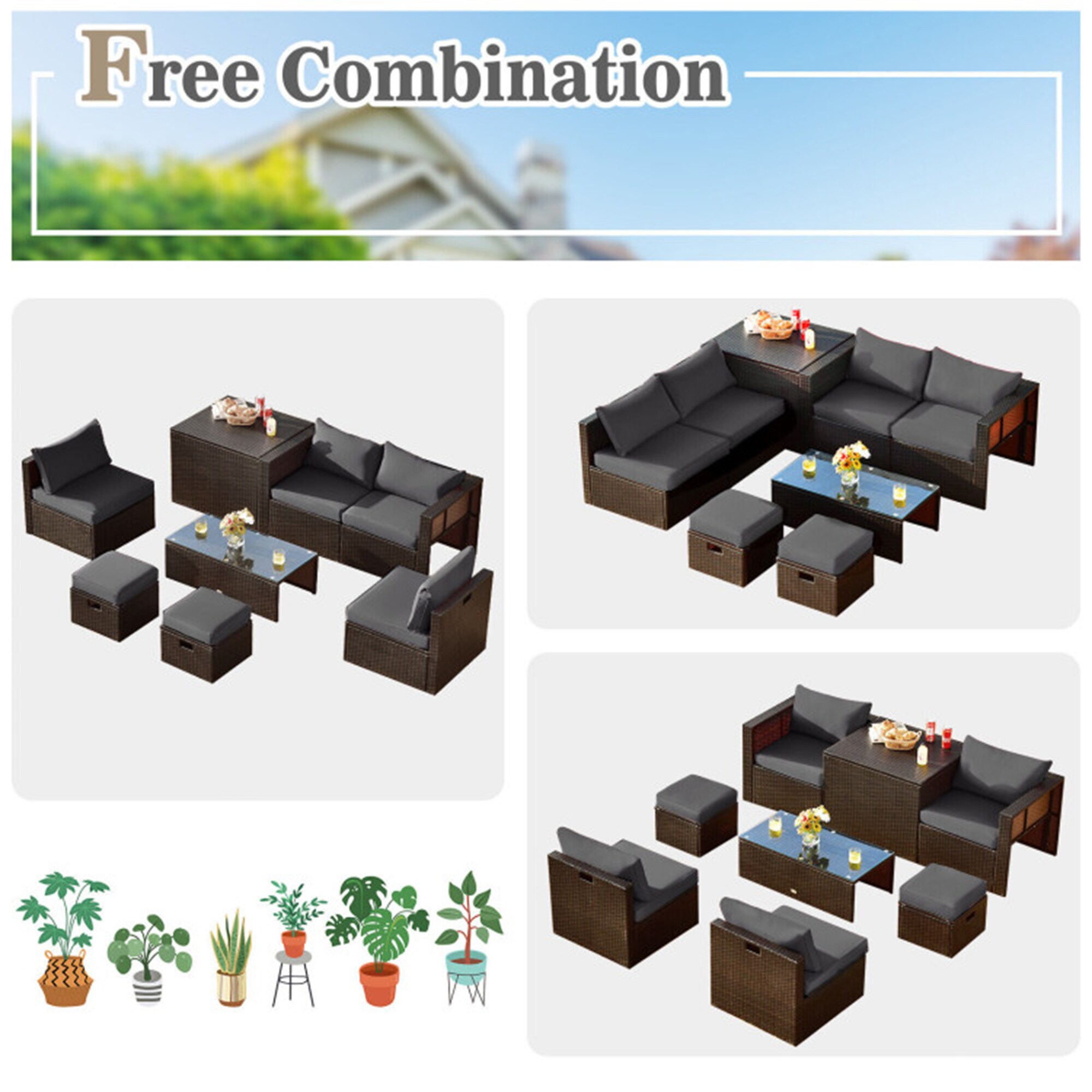 Clihome CL-GR+-68592 Patio-Conversation-Sets - View #10