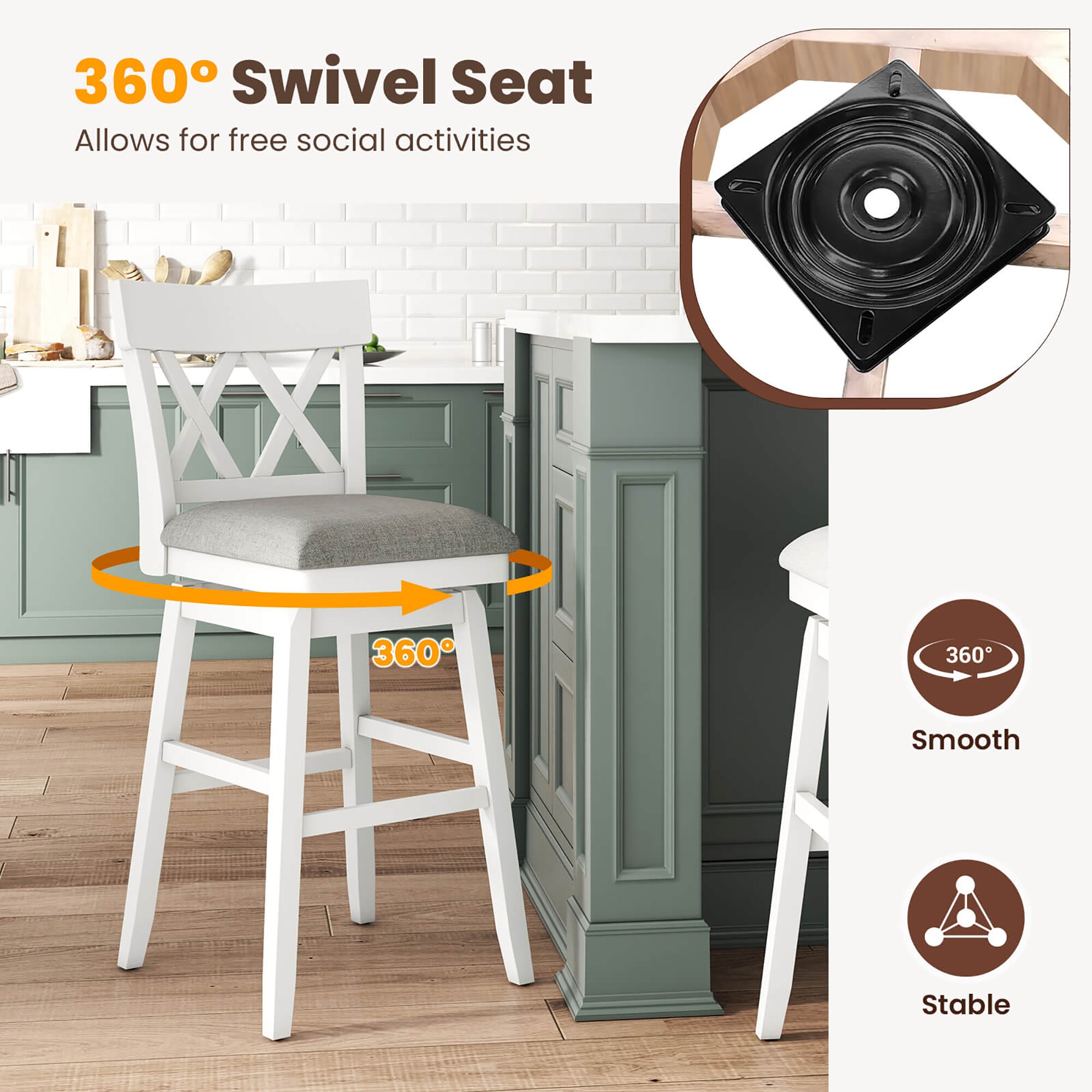 Costway HCST05192 stools - View #6