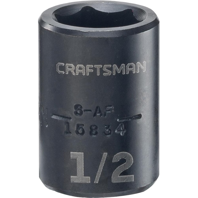 Craftsman Industrial 1/2" 6-pt 3/8" Drive Standard Impact Socket Made In USA