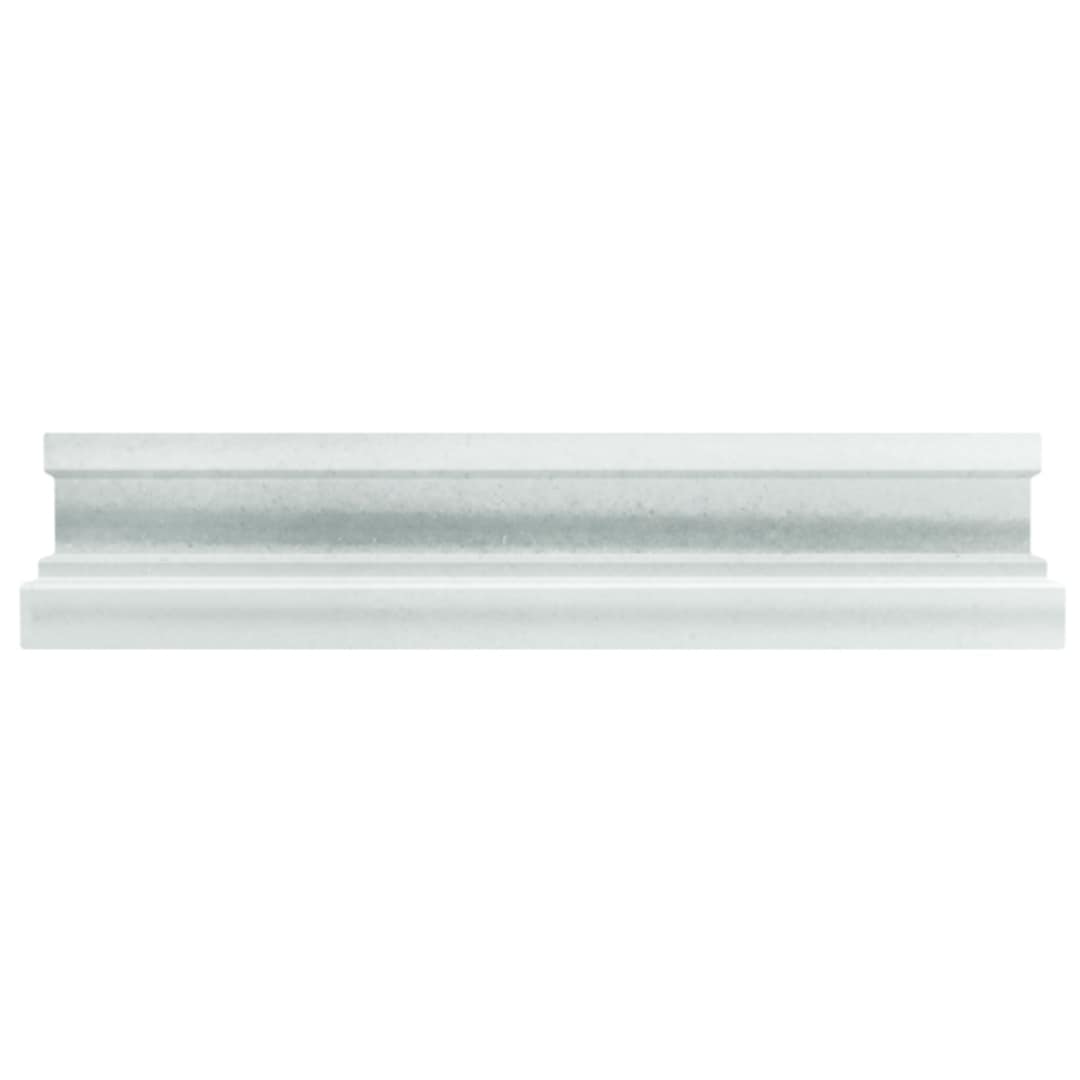 Apollo Tile APLMMR885PA Light Gray 2-in x 12-in Polished Marble Chair rail Tile ( 1.667-sq ft / Carton ) 10 -Pack