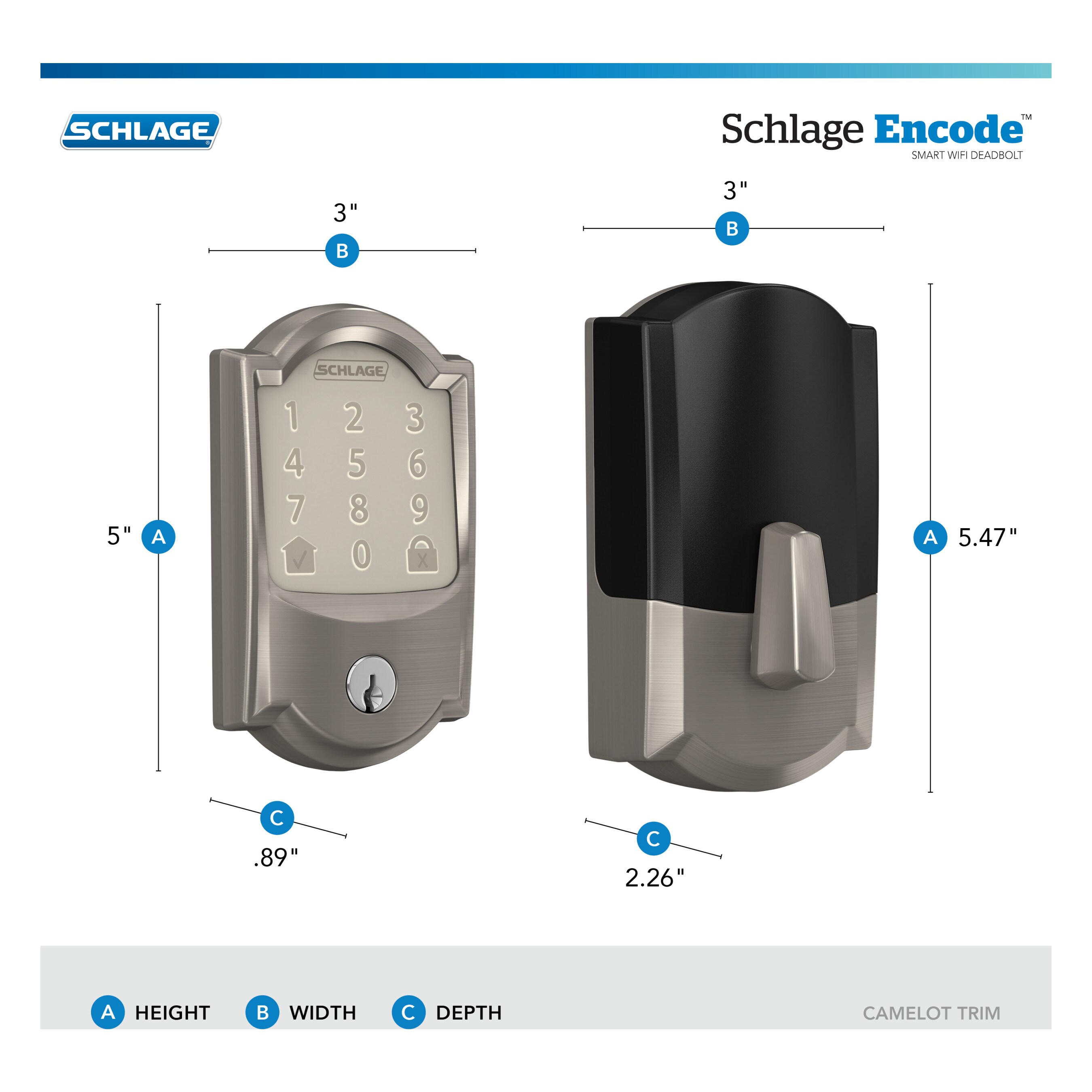 Schlage BE489WB V CAM 619 Electronic-Door-Locks - View #9