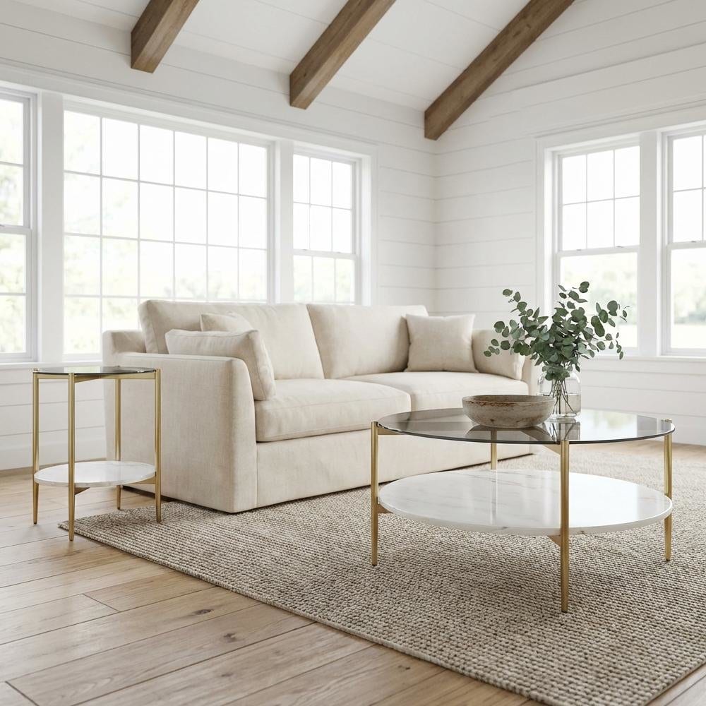 FurniFact BO3942223WHT Accent-Table-Sets - View #2