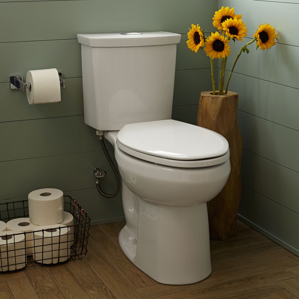 White Polypropylene Slow-Close Elongated Toilet Seat