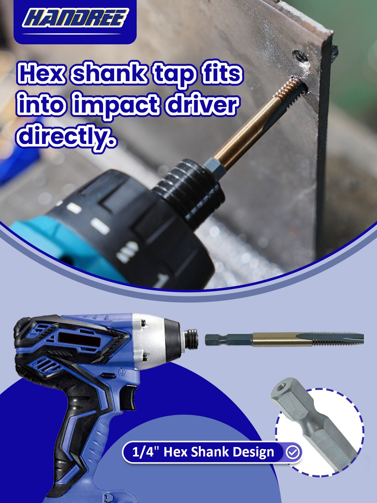 Handree by JEFE HEX 20pcs Hex Shank Drill and Tap Set Quick Change Tap ...