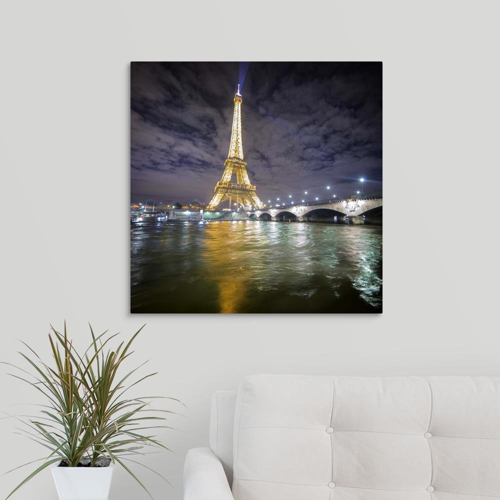 GreatBigCanvas Eiffel tower by Philippe Mangui 24-in H x 24-in W ...