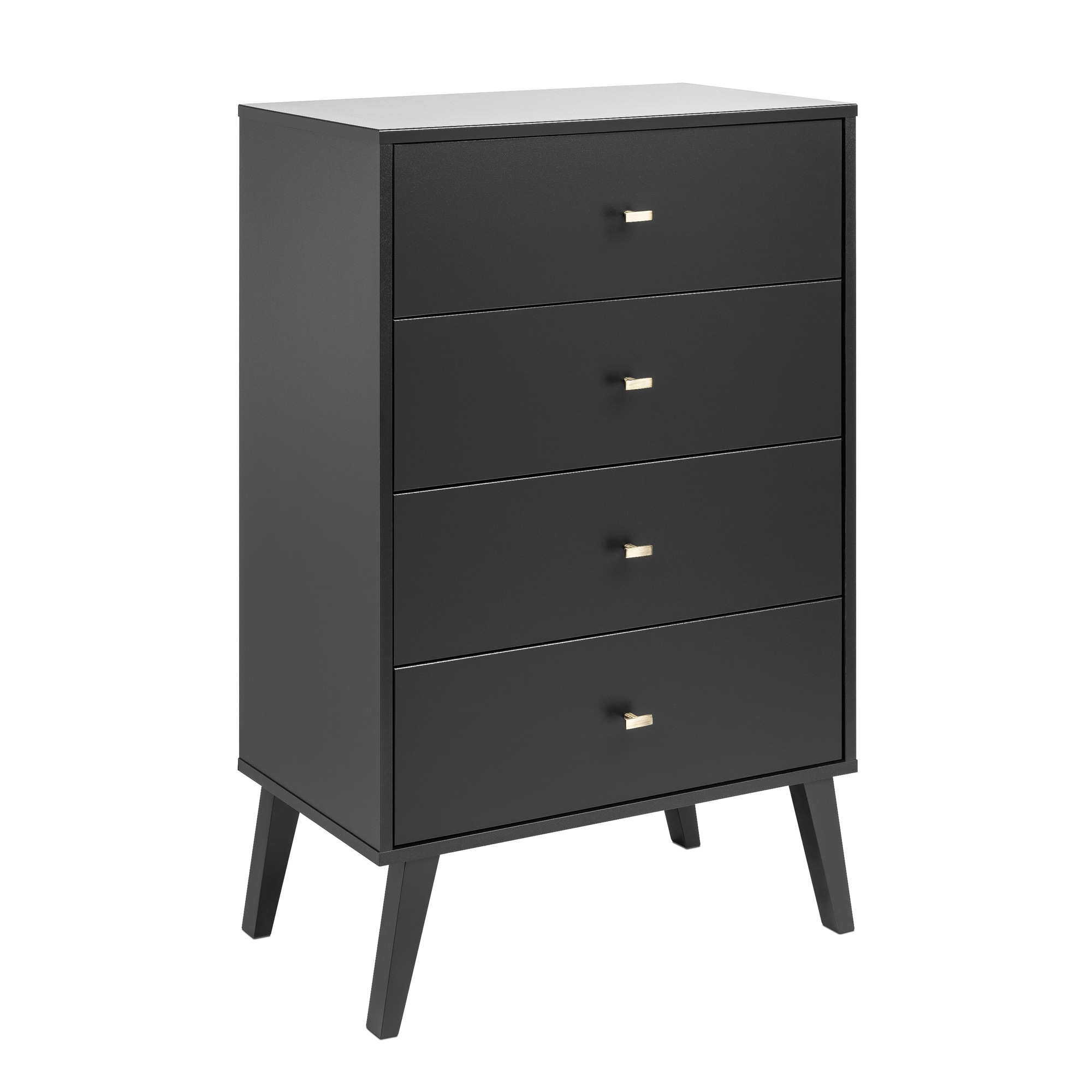 Prepac BDBR-1404-1 Milo Black 4 -Drawer Standard chest