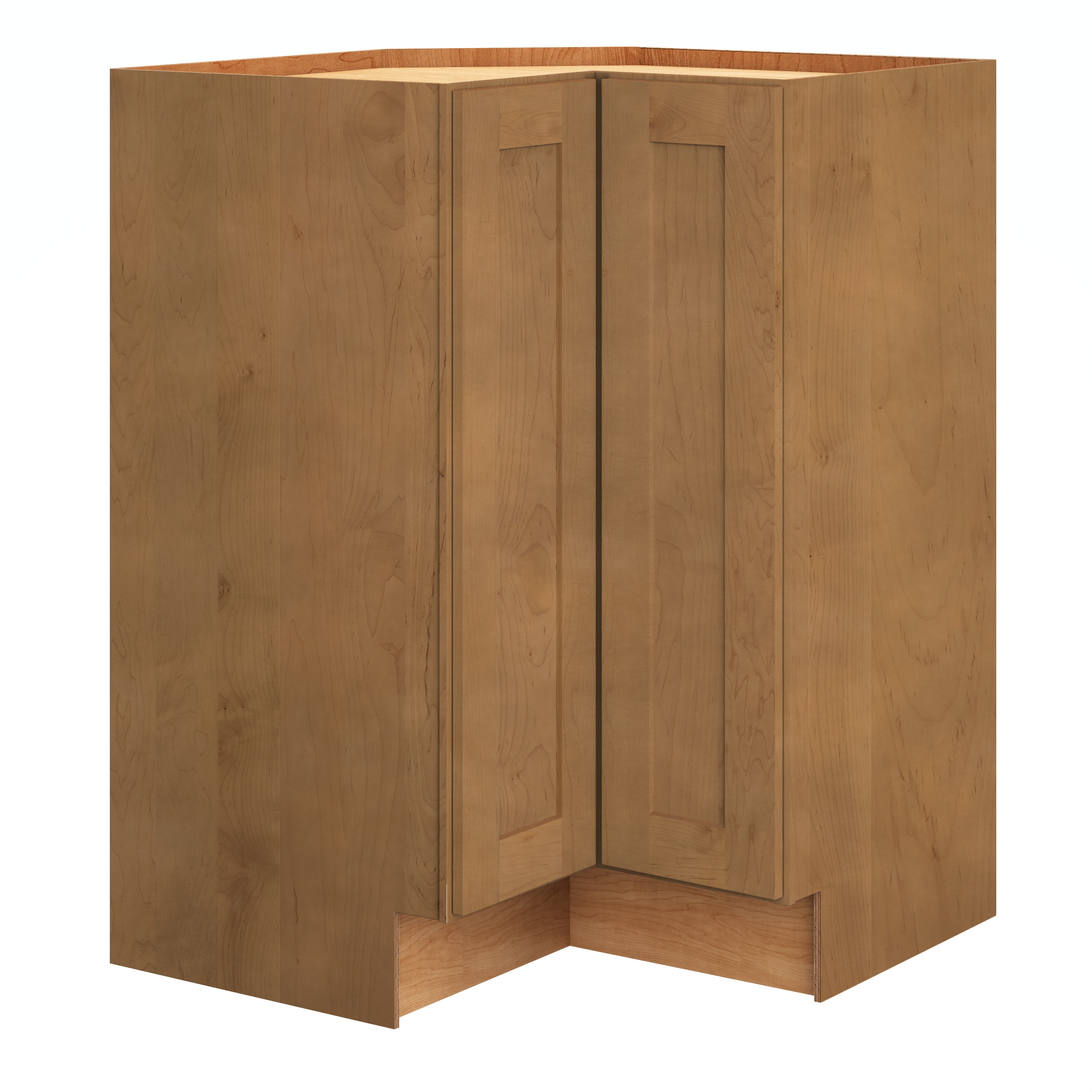 Diamond Express 62L-BER33R Jamestown 33-in W x 34.5-in H x 24-in D Sahara Brown L-shaped Corner base Fully assembled Plywood Cabinet (Recessed Panel Shaker)