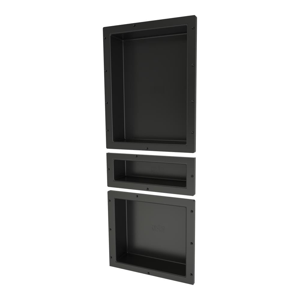 Tile Redi RNT1620S-6-14 Niche Recessed Triple Shower Wall Shelf, 16-in W x 40-in H x 4-in D