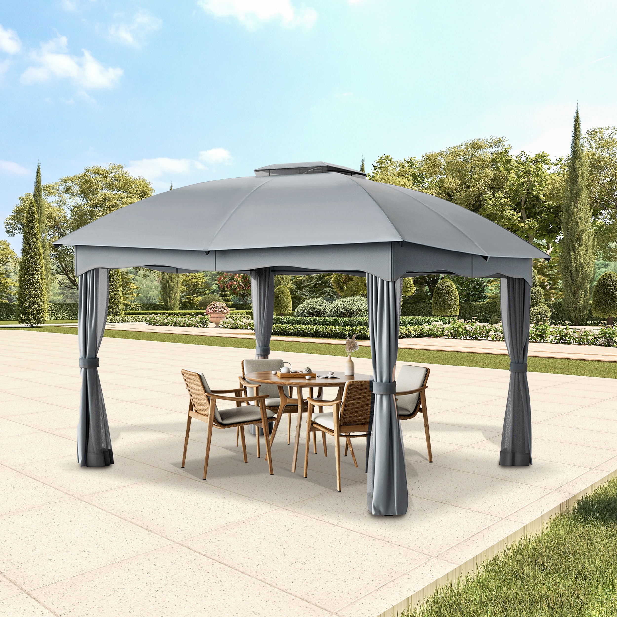 LIVIZA TDS10383GR Wood-Resin-Gazebos - View #4