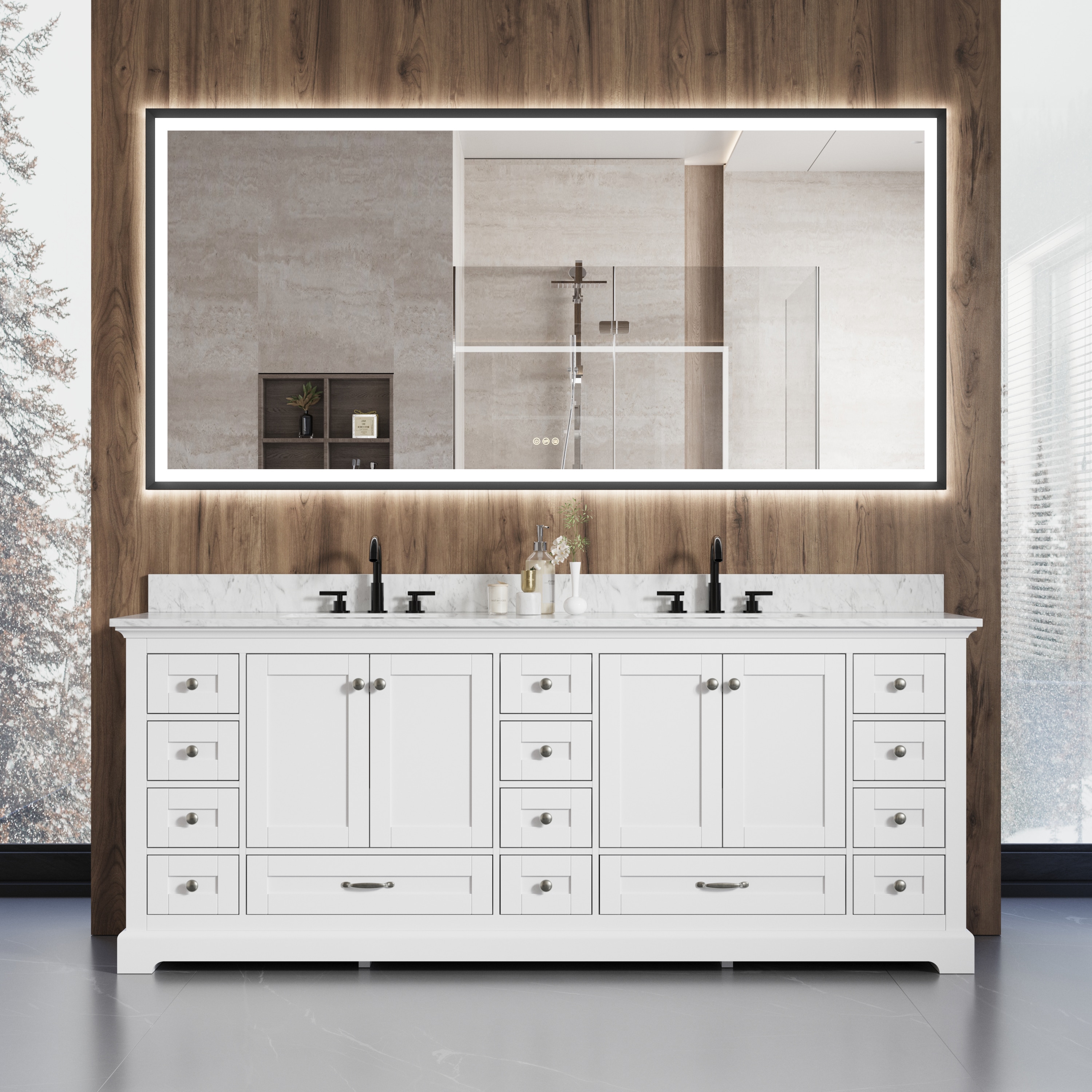 Forclover MRE-6F8440MB Framed-Bath-Mirrors - View #15