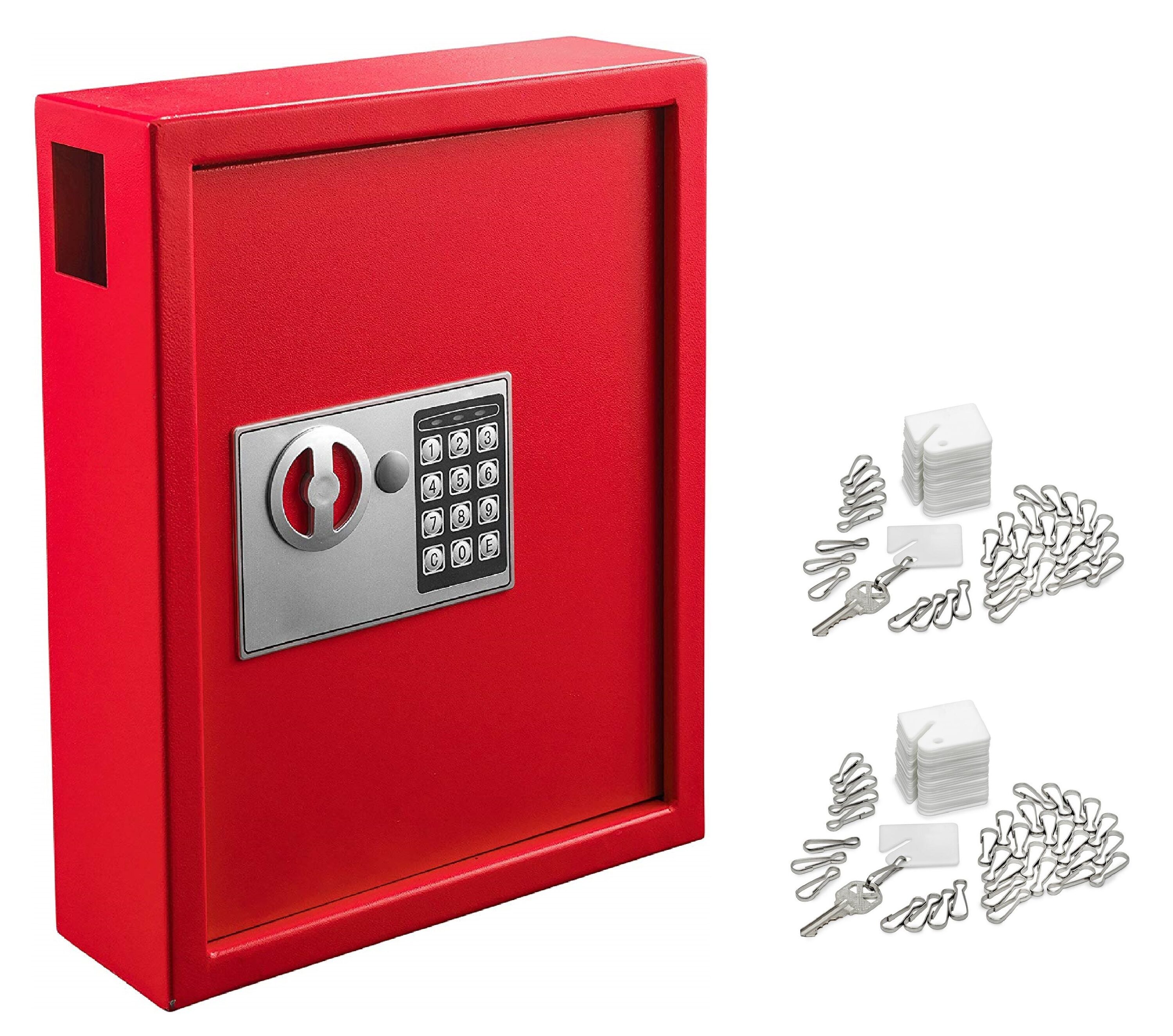 AdirOffice Waterproof Fireproof Keyed Key Safe 680-40-RED-689-PKG Sansujyuku sansujyuku.com