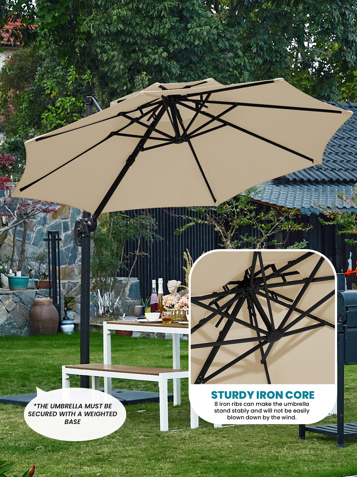 JEAREY JE-LKLM-13FT-BE Umbrellas-2 - View #4