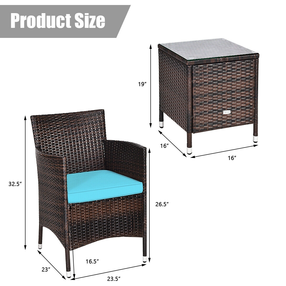 Forclover HBV-850TU Patio-Conversation-Sets - View #9
