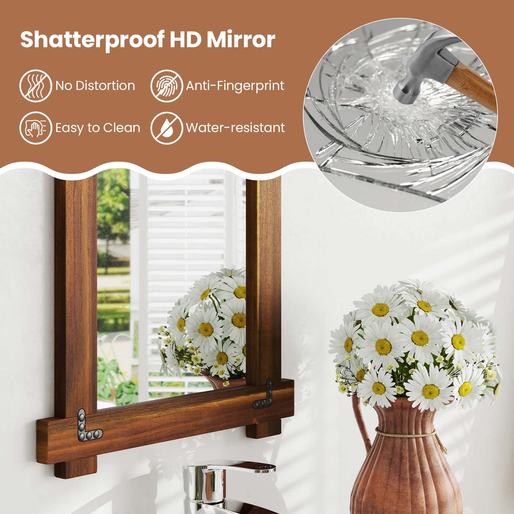 Costway HCST06670 Framed-Bath-Mirrors - View #5