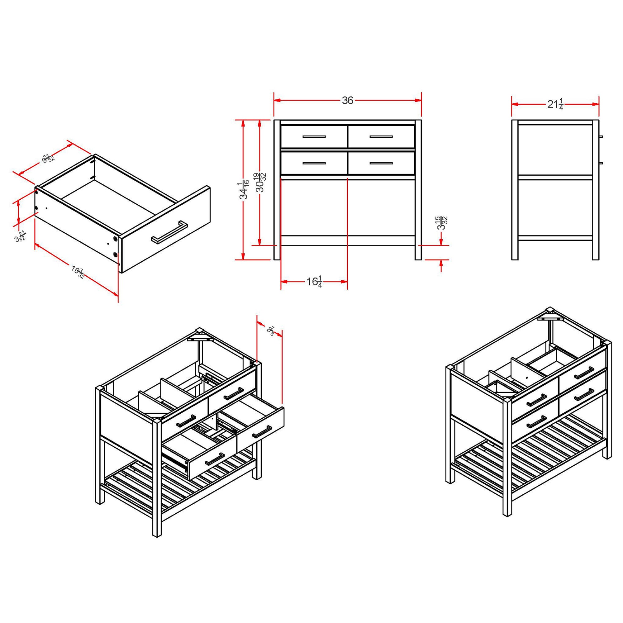 Alaterre Furniture AVAN36WHCC vanities - View #10