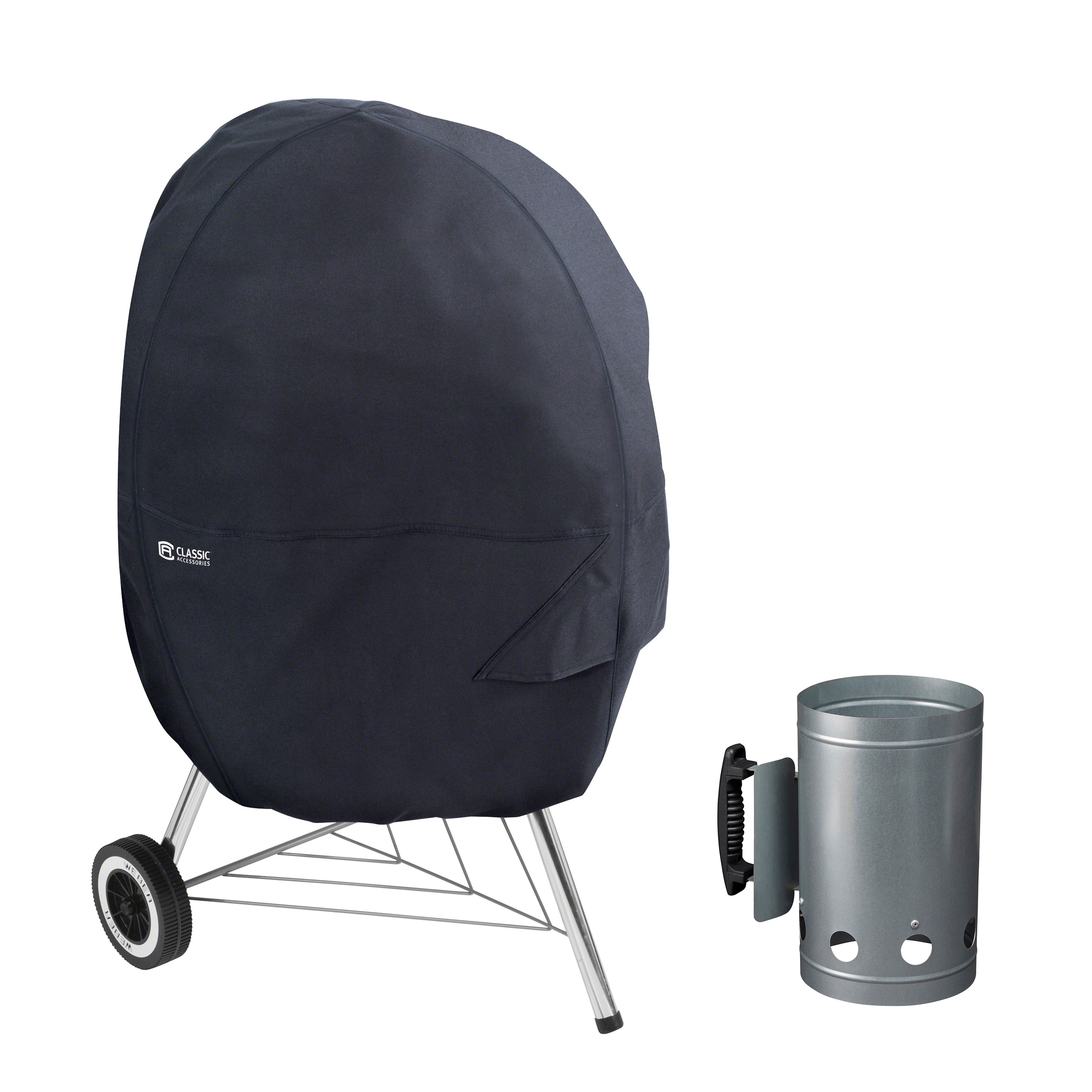Classic Accessories 55-903-CHIMNY-EC Classic 30-Inches W x 43-Inches H Black Electric grill Cover