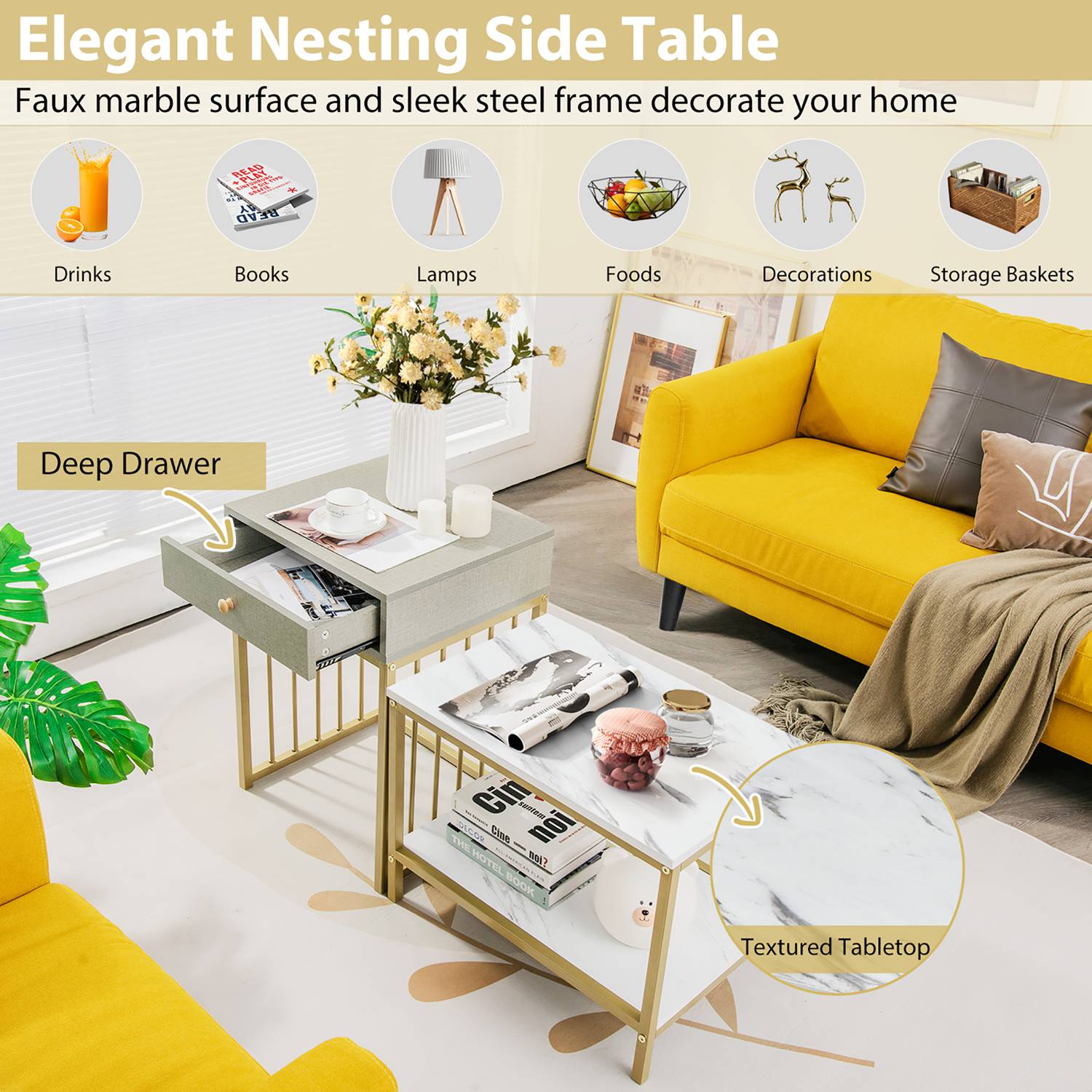 Costway CSHY003373 Coffee-Tables - View #6
