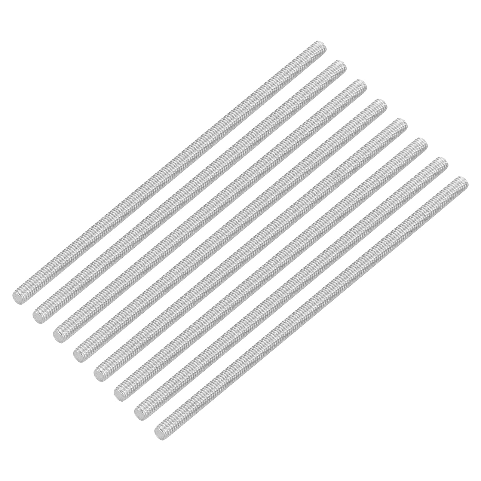 Unique Bargains 8pcs Fully Threaded Rod M3 x 80mm 304 Stainless Steel ...