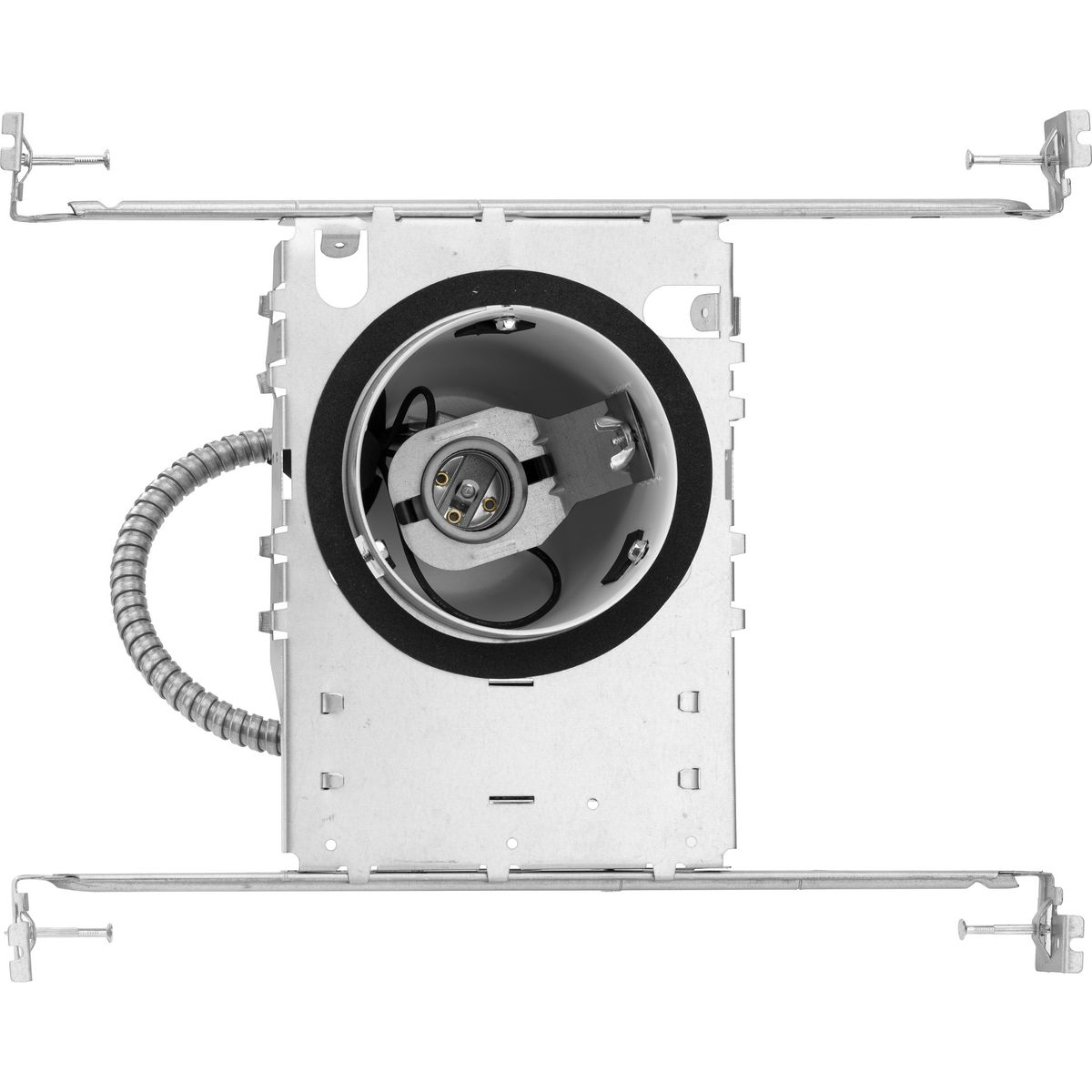 4" Gray Steel Air-Tight New Construction Recessed Housing