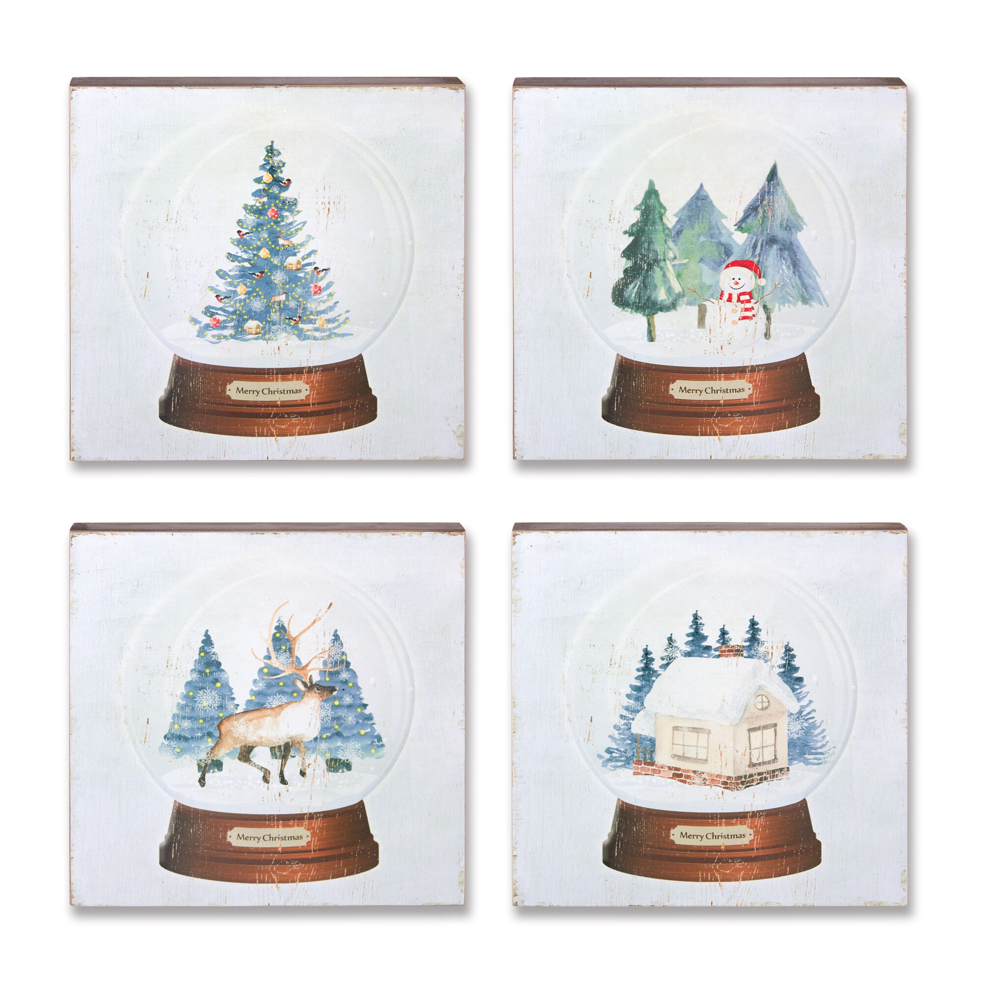 Melrose International 76538DS 8-in Decoration Tree (4-Pack) Christmas Decor