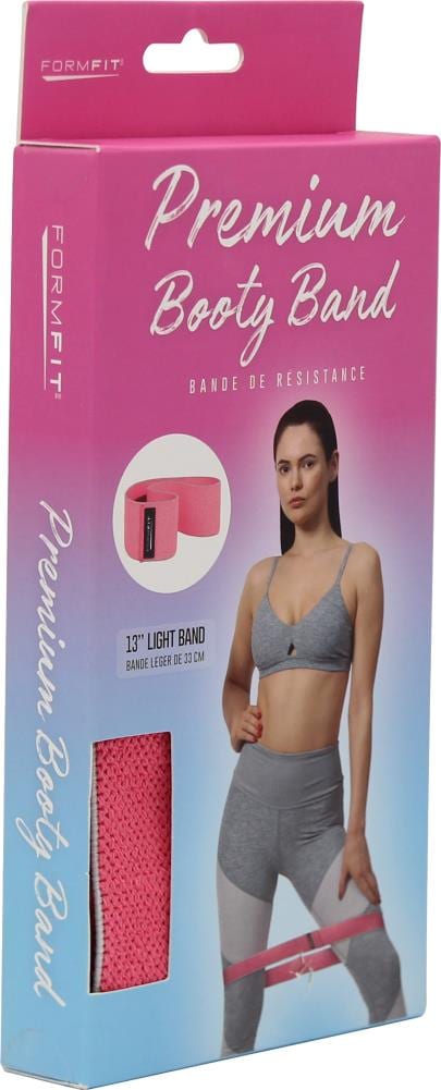 FormFit FF PK Pre Booty Band - Pink Resistance Band for Lower Body