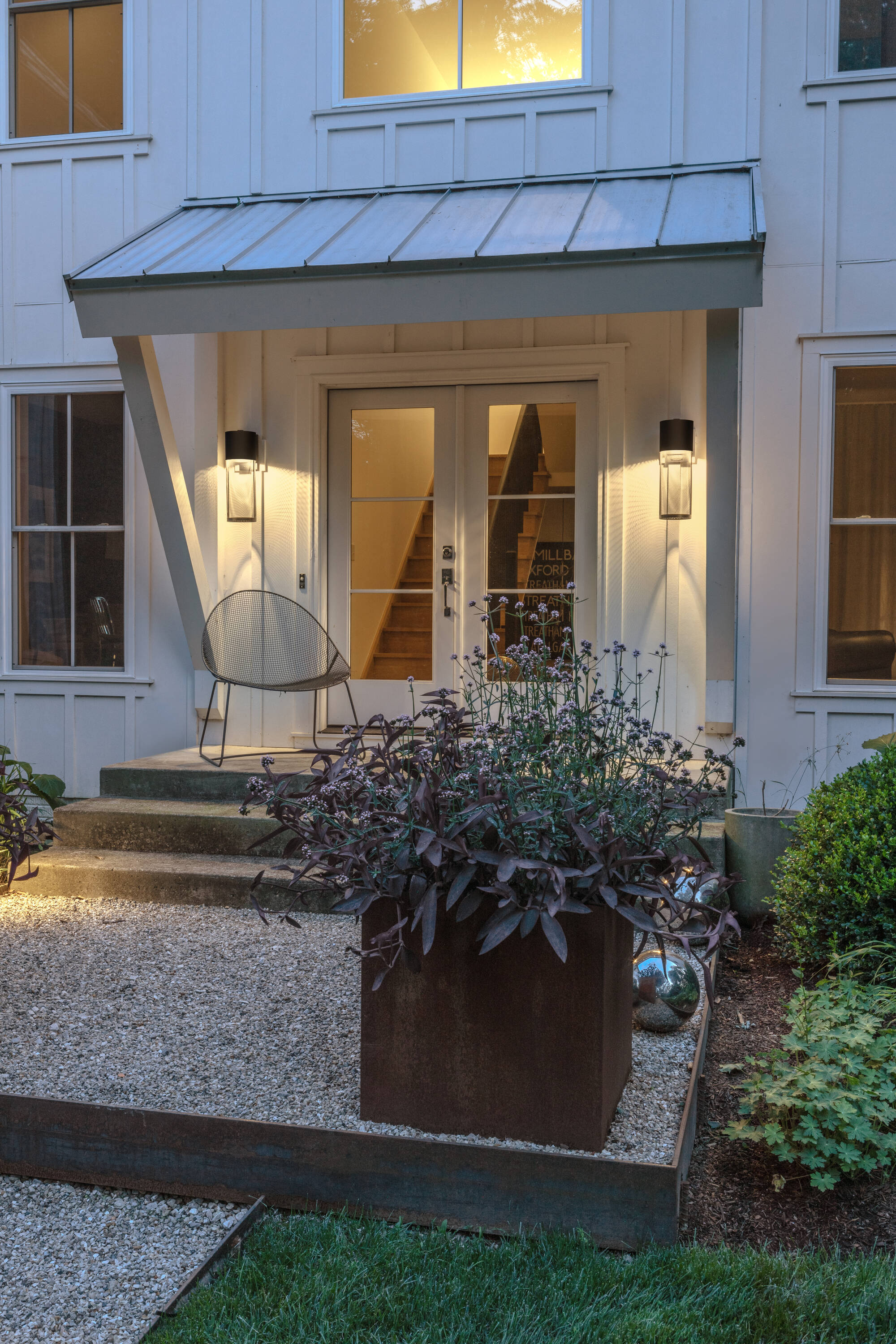 Black Dimmable Cylinder Outdoor Wall Sconce with Mesh Shade