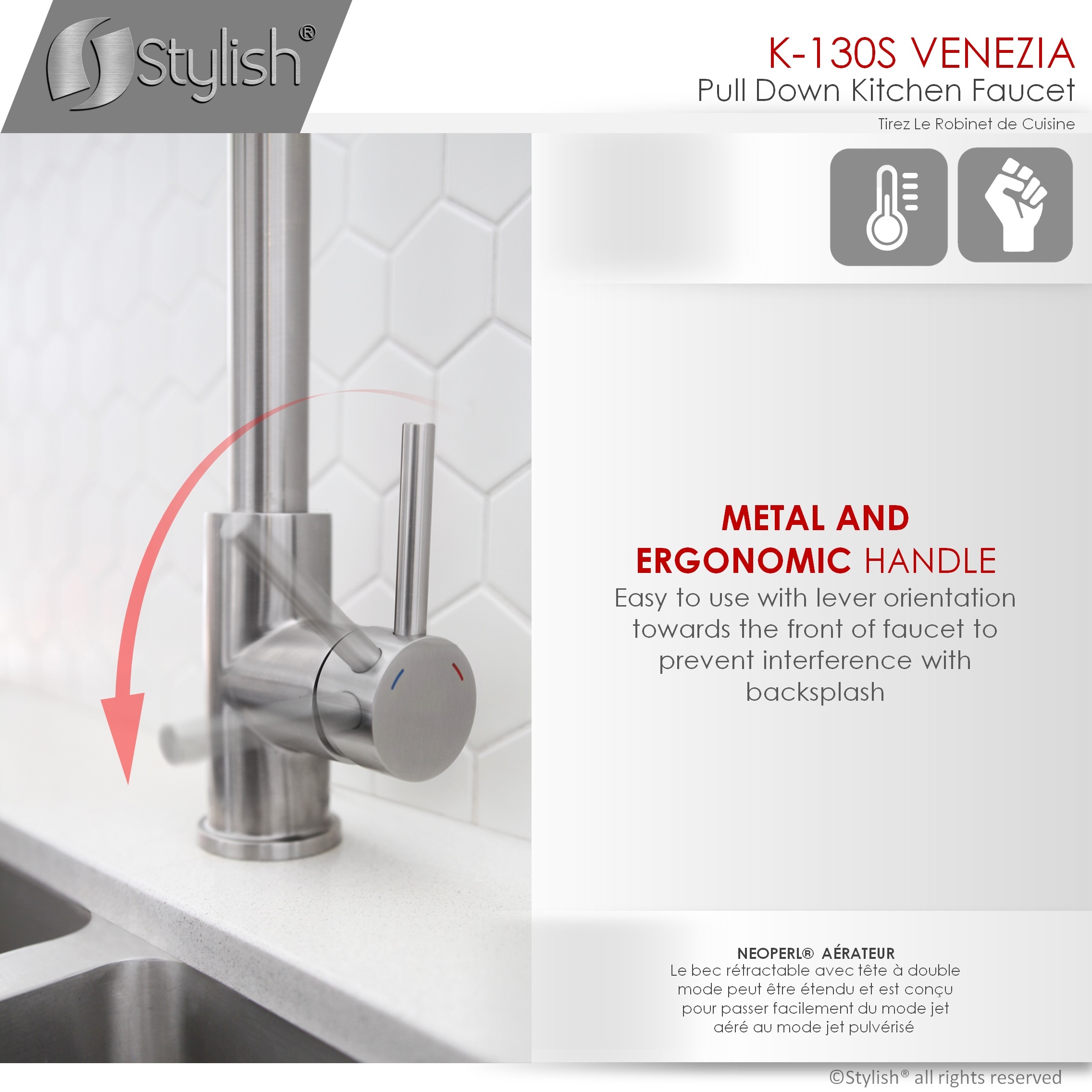 Stylish K-130S Kitchen-Faucets - View #7