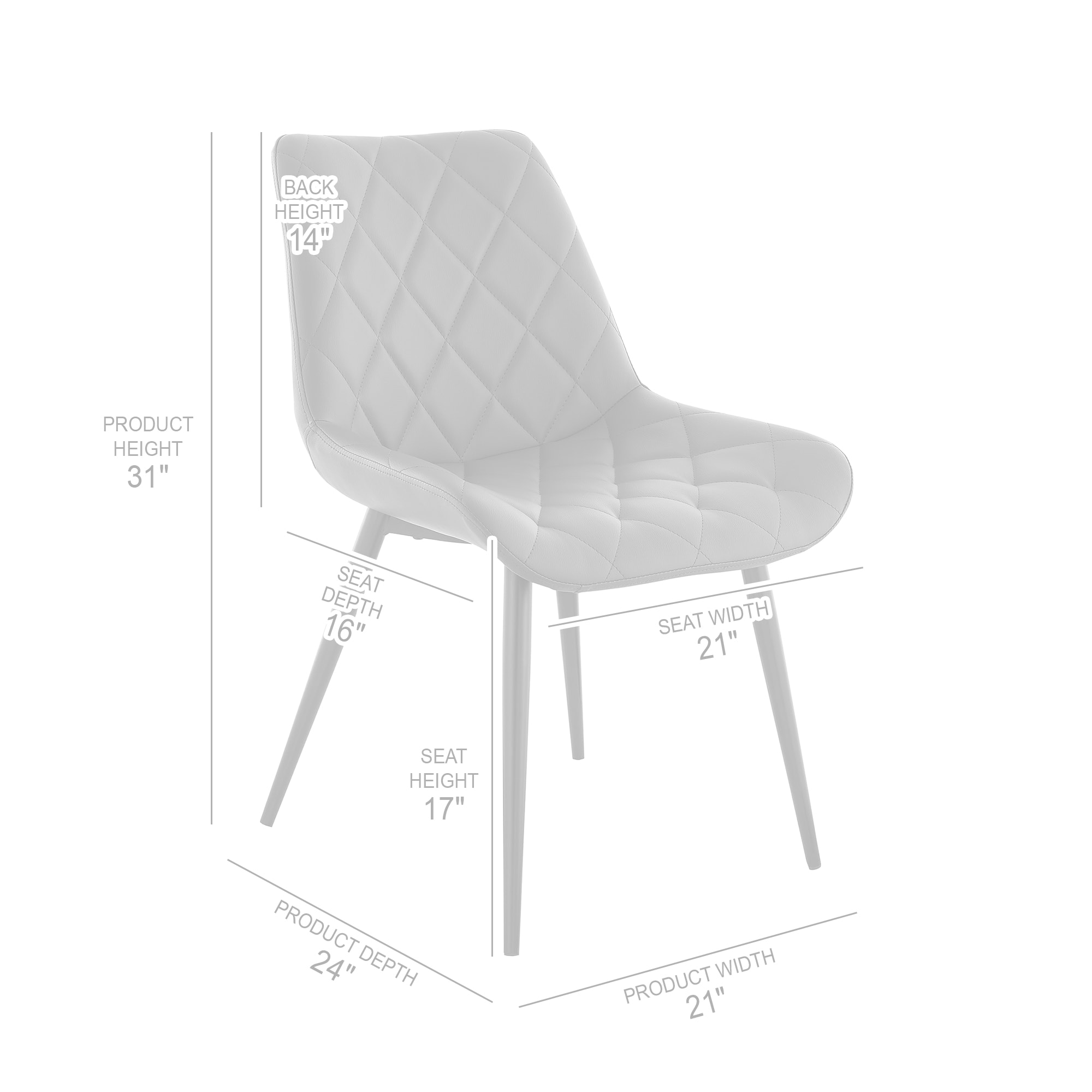 Armen Living LCLRSIBLBL Dining-Chairs - View #3