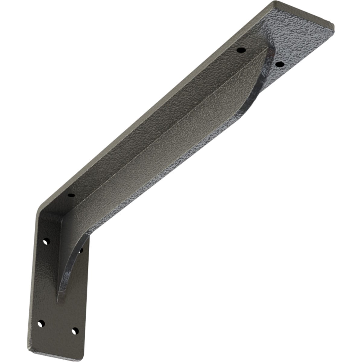 Ekena Millwork BKTM02X14X05EBHGY Embrey 14-in x 2-in x 5.25-in Gray Steel Countertop support bracket