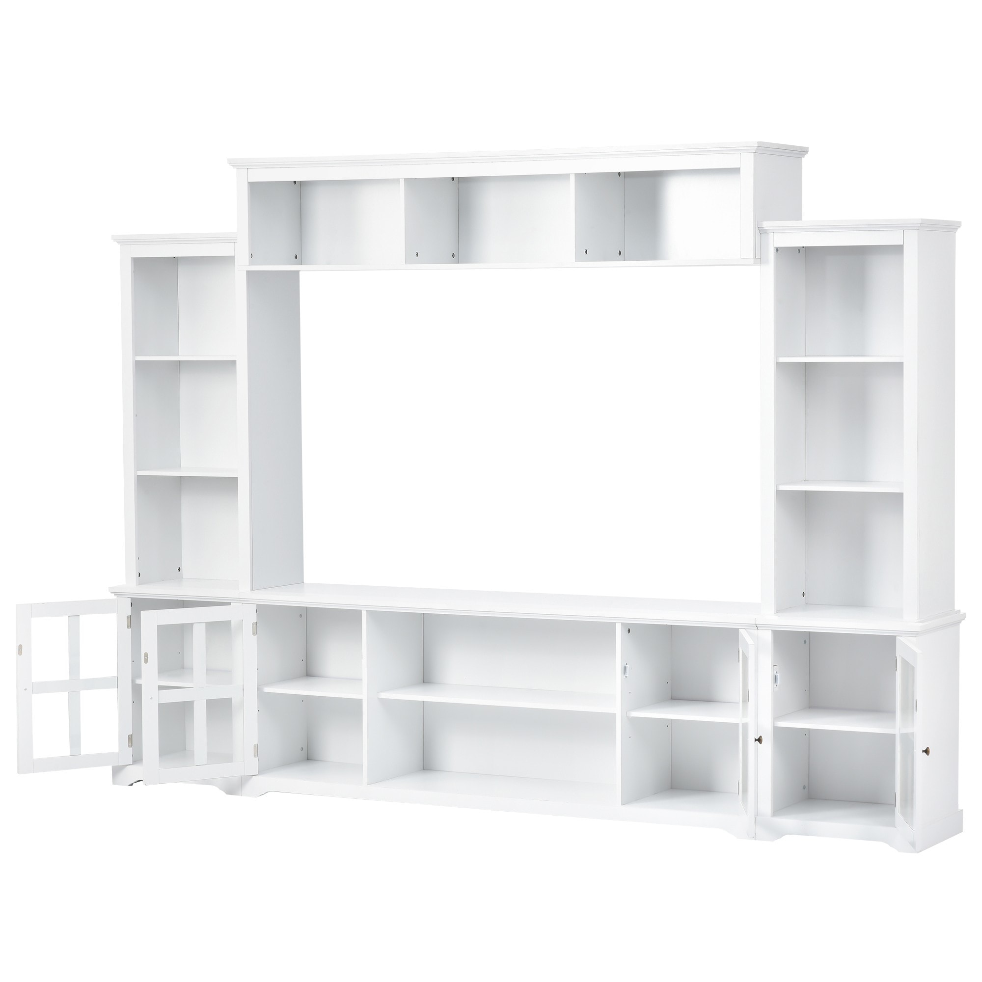 Yiekholo Modern/Contemporary White Tv Cabinet (Accommodates TVs up to ...