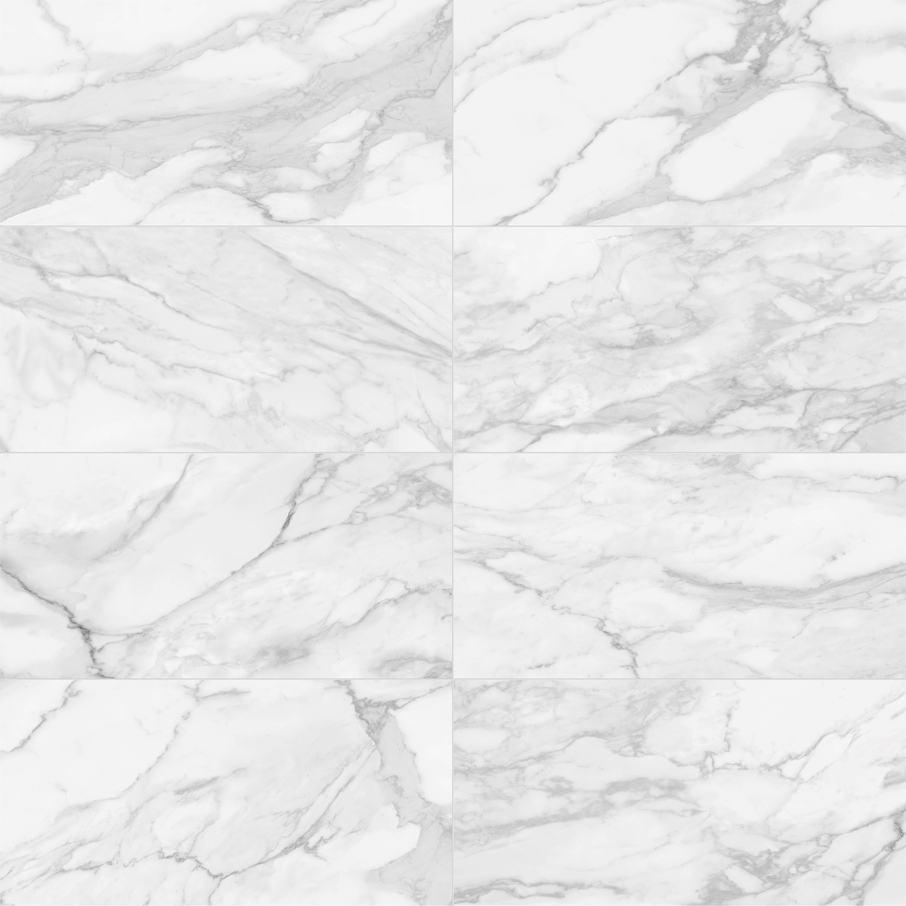 Satori Regent Statuario Abisso 24-in x 48-in Polished Porcelain Marble Look Floor and Wall Tile (7.75-sq. ft/ Piece)