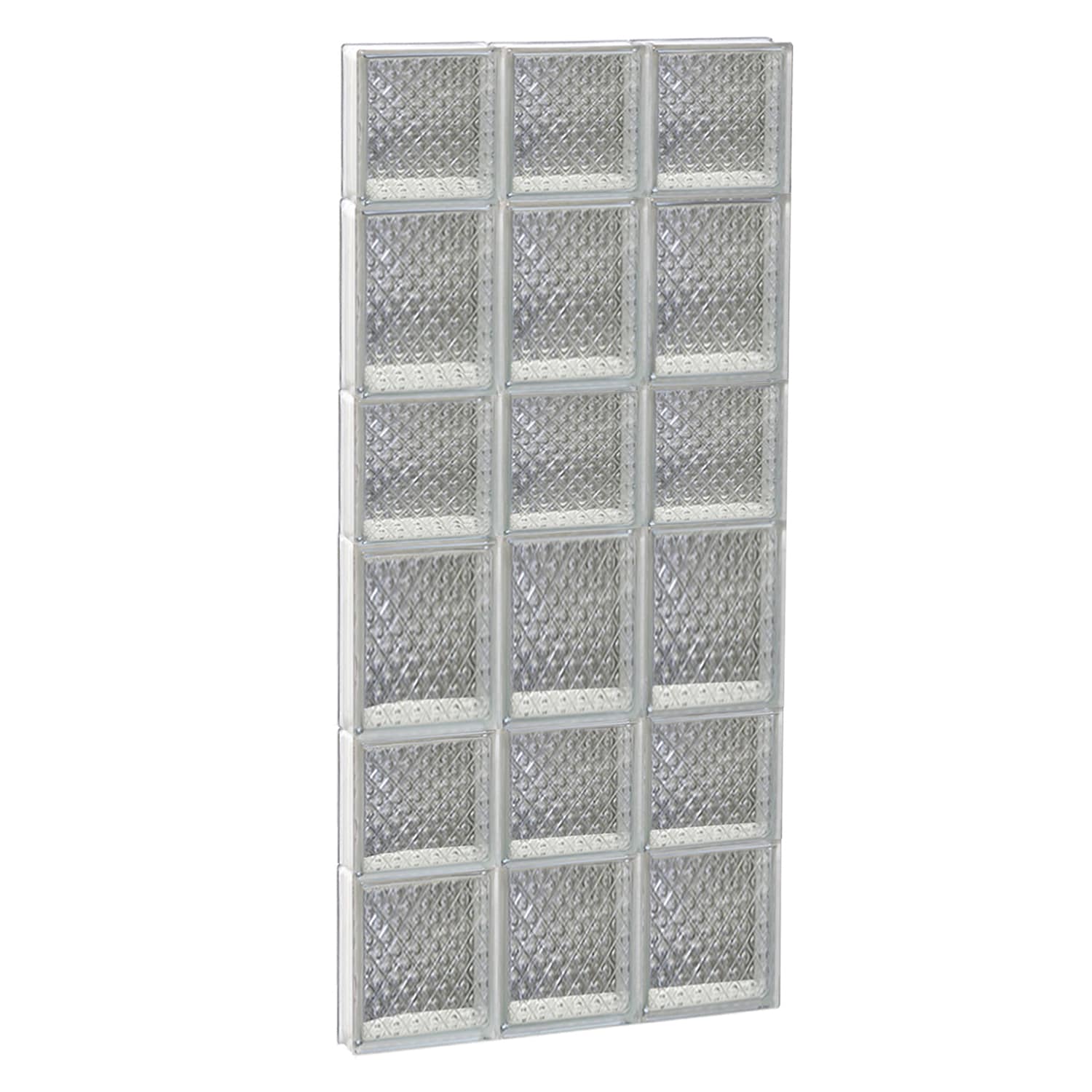 REDI2SET S1842DP Diamond Glass 17-1/4-in x 40-1/2-in Frameless Replacement Glass Block Window