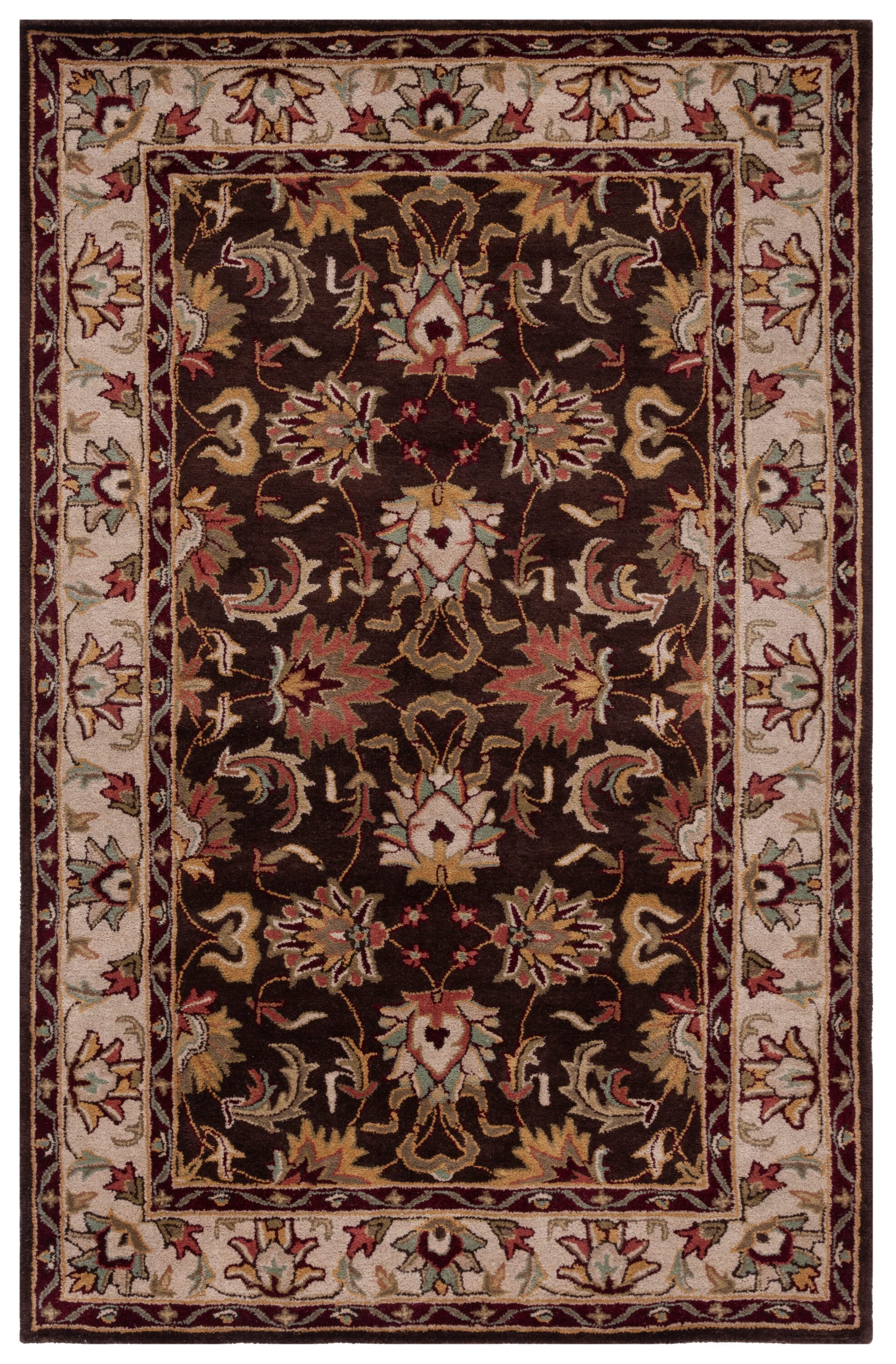 Heritage Brown and Beige Hand-Tufted Wool 6' x 9' Area Rug